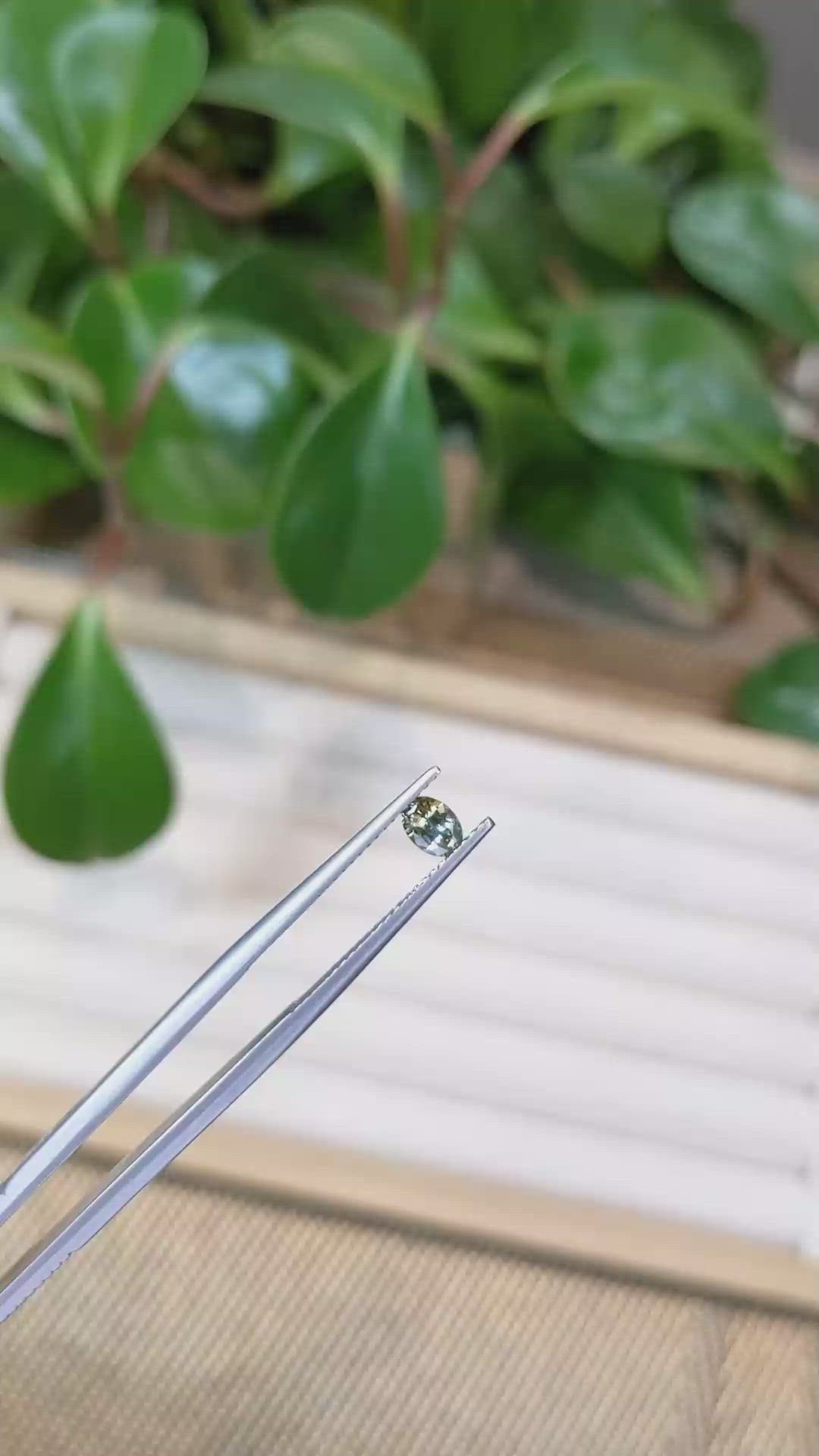 0.44 Ct. Bi Color Sapphire from Montana Size Video