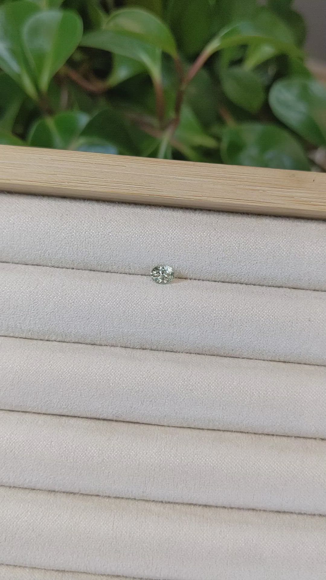 0.44 Ct. Green Sapphire from Montana Size Video