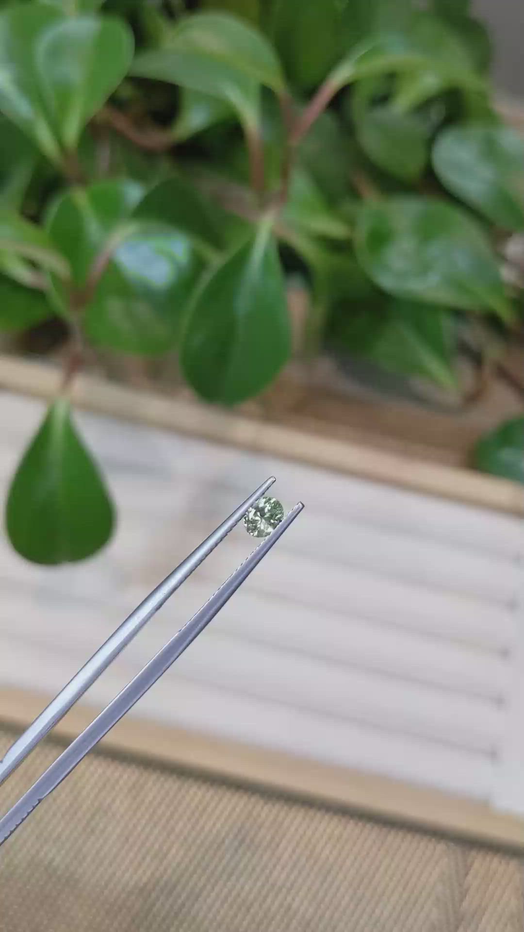 0.44 Ct. Green Sapphire from Montana Size Video