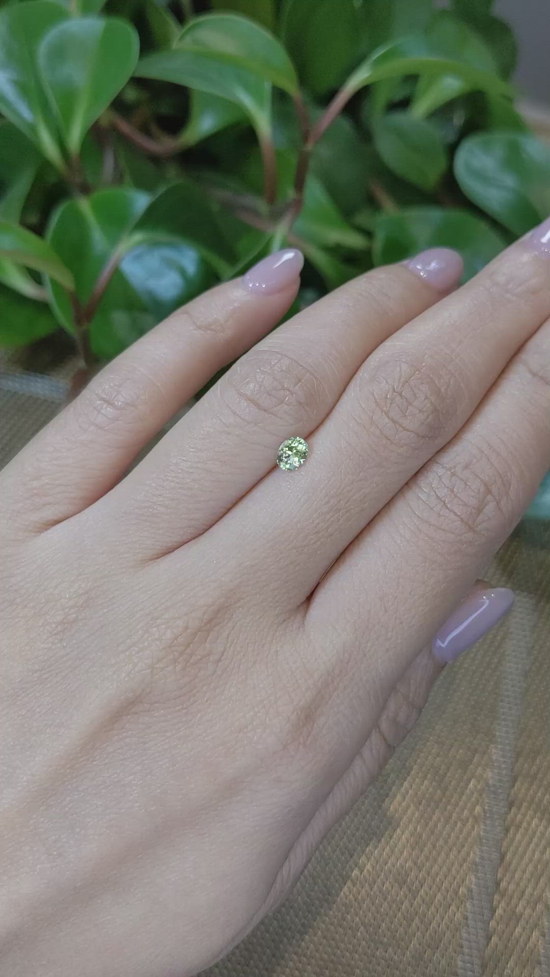 0.44 Ct. Green Sapphire from Montana Size Video