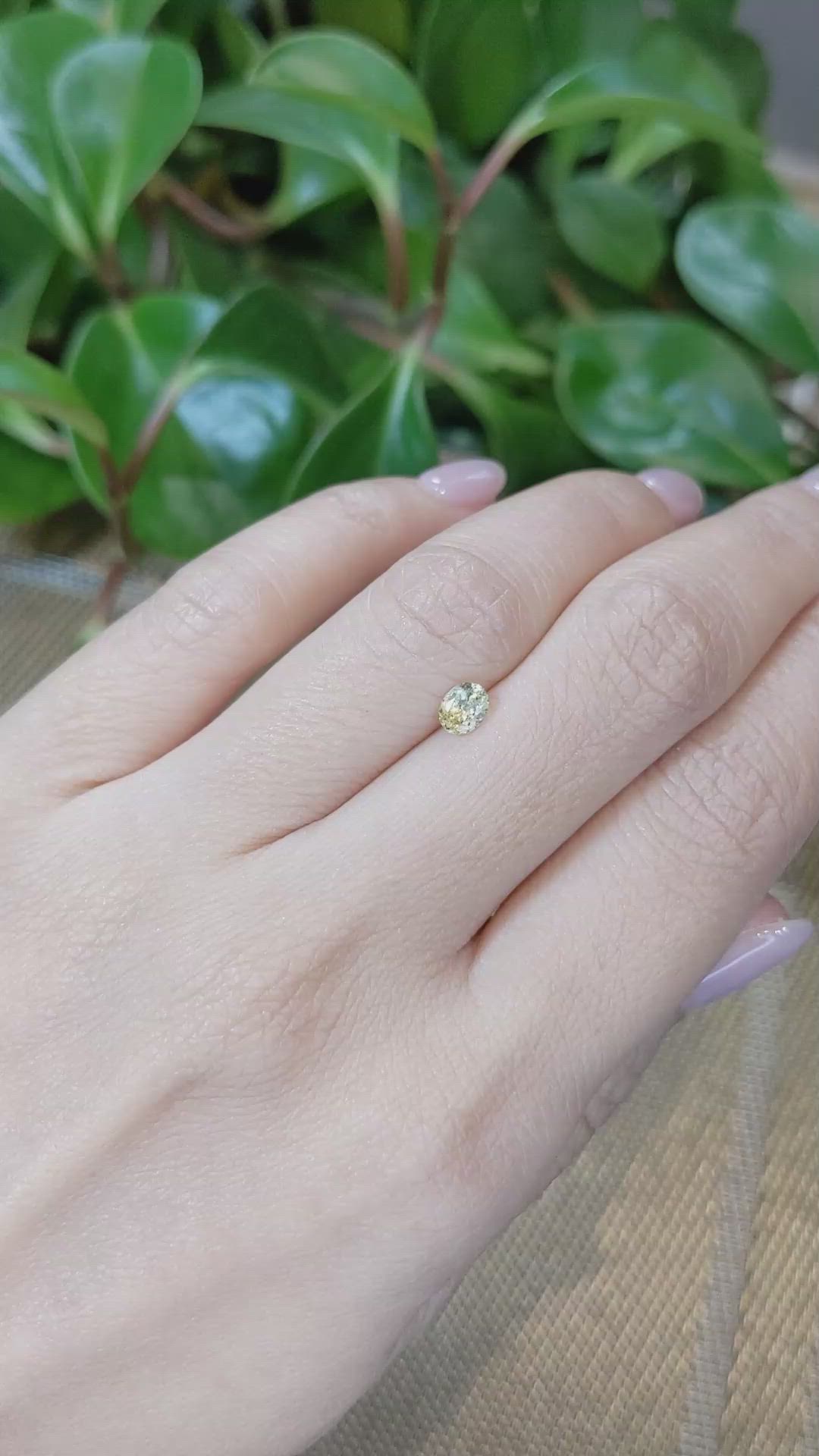 0.46 Ct. Yellow Sapphire from Montana Size Video