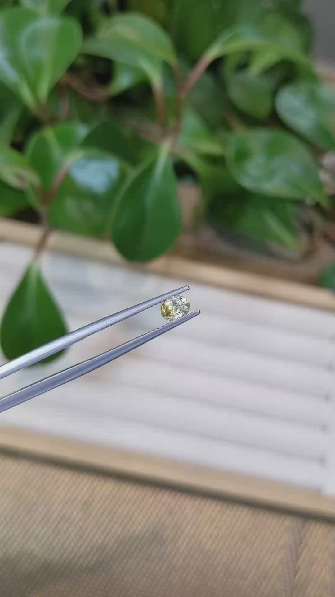 0.46 Ct. Yellow Sapphire from Montana Size Video