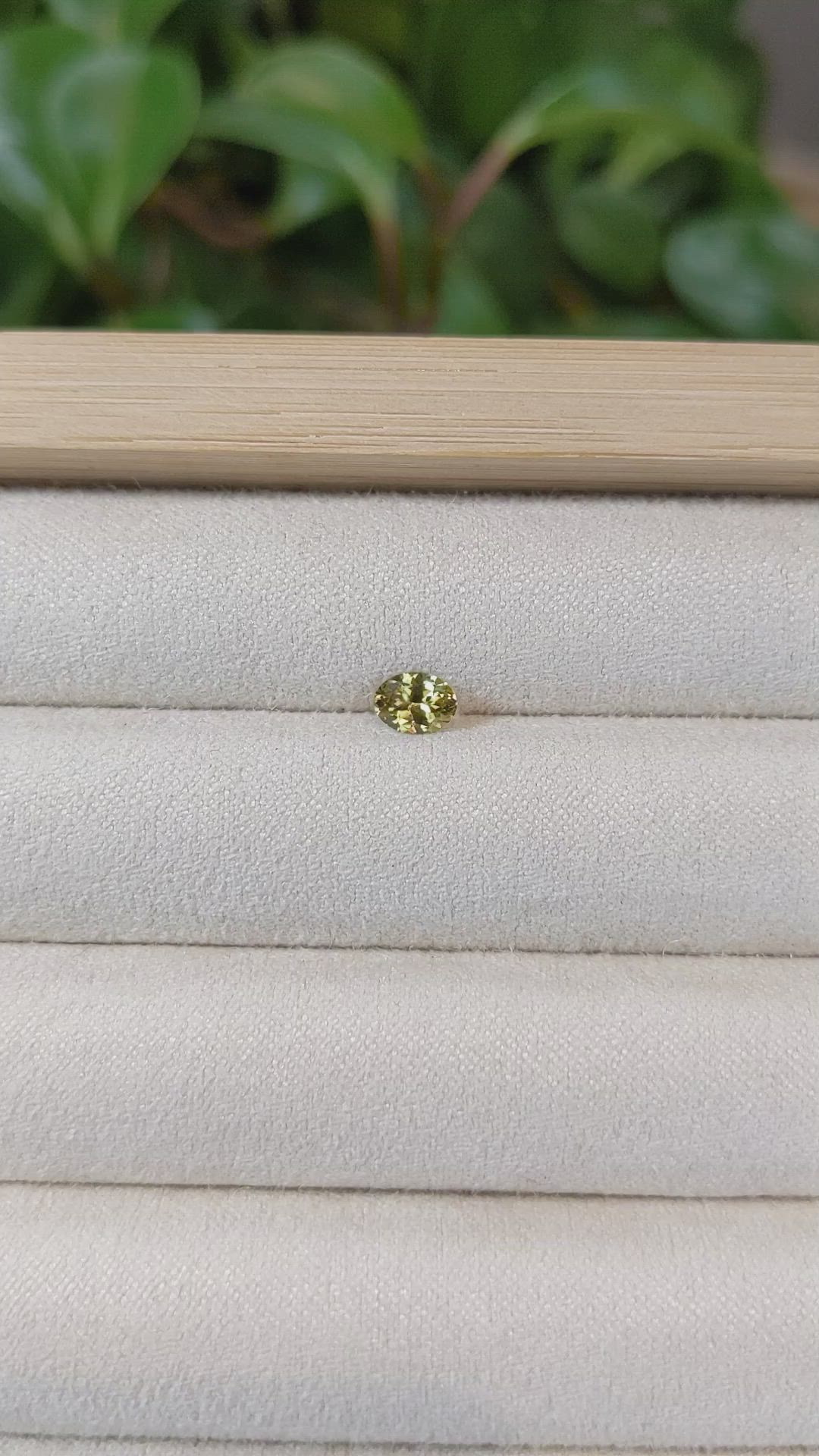 0.46 Ct. Greenish Yellow Sapphire from Montana Size Video