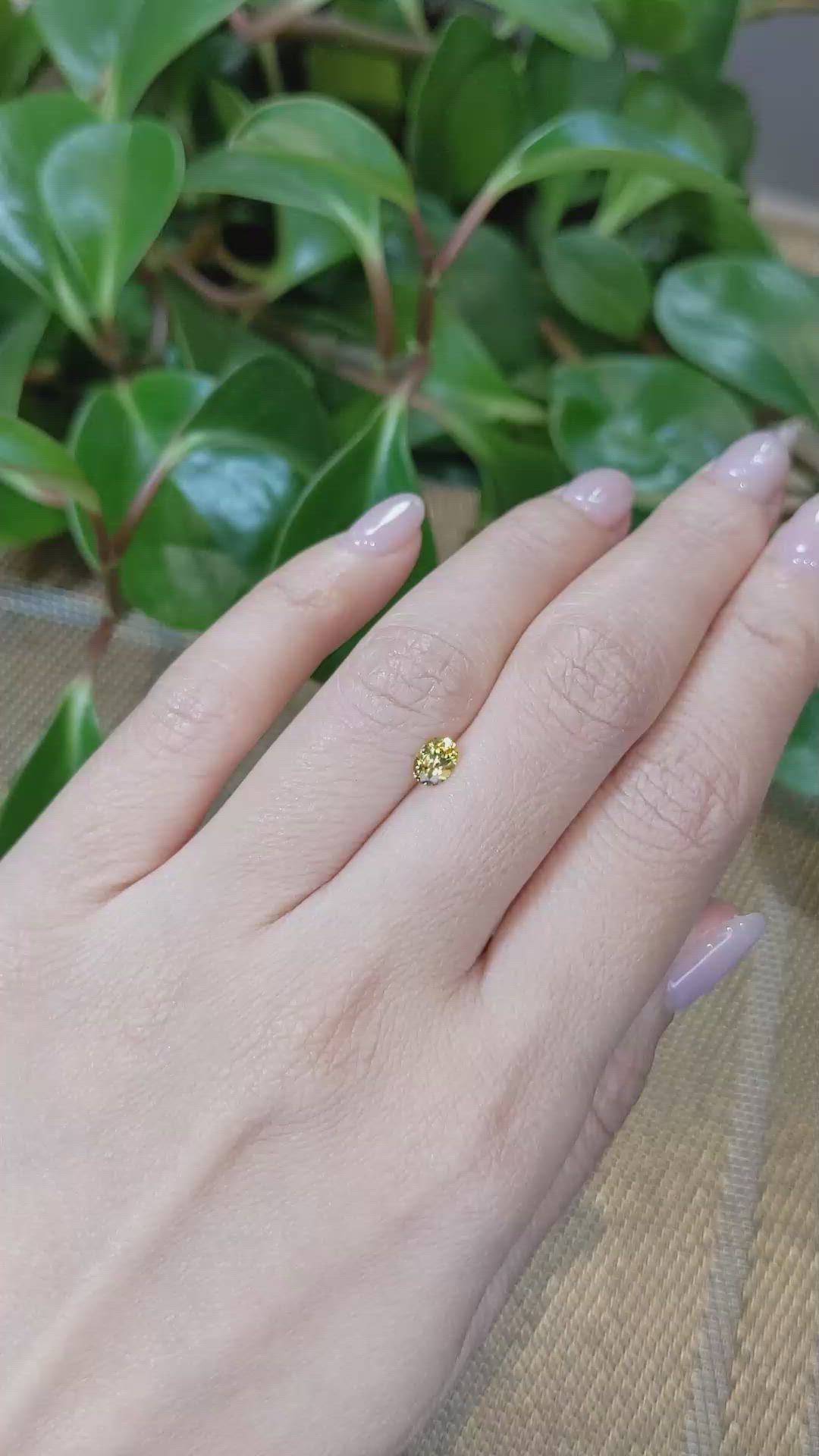 0.48 Ct. Yellow Sapphire from Montana Size Video