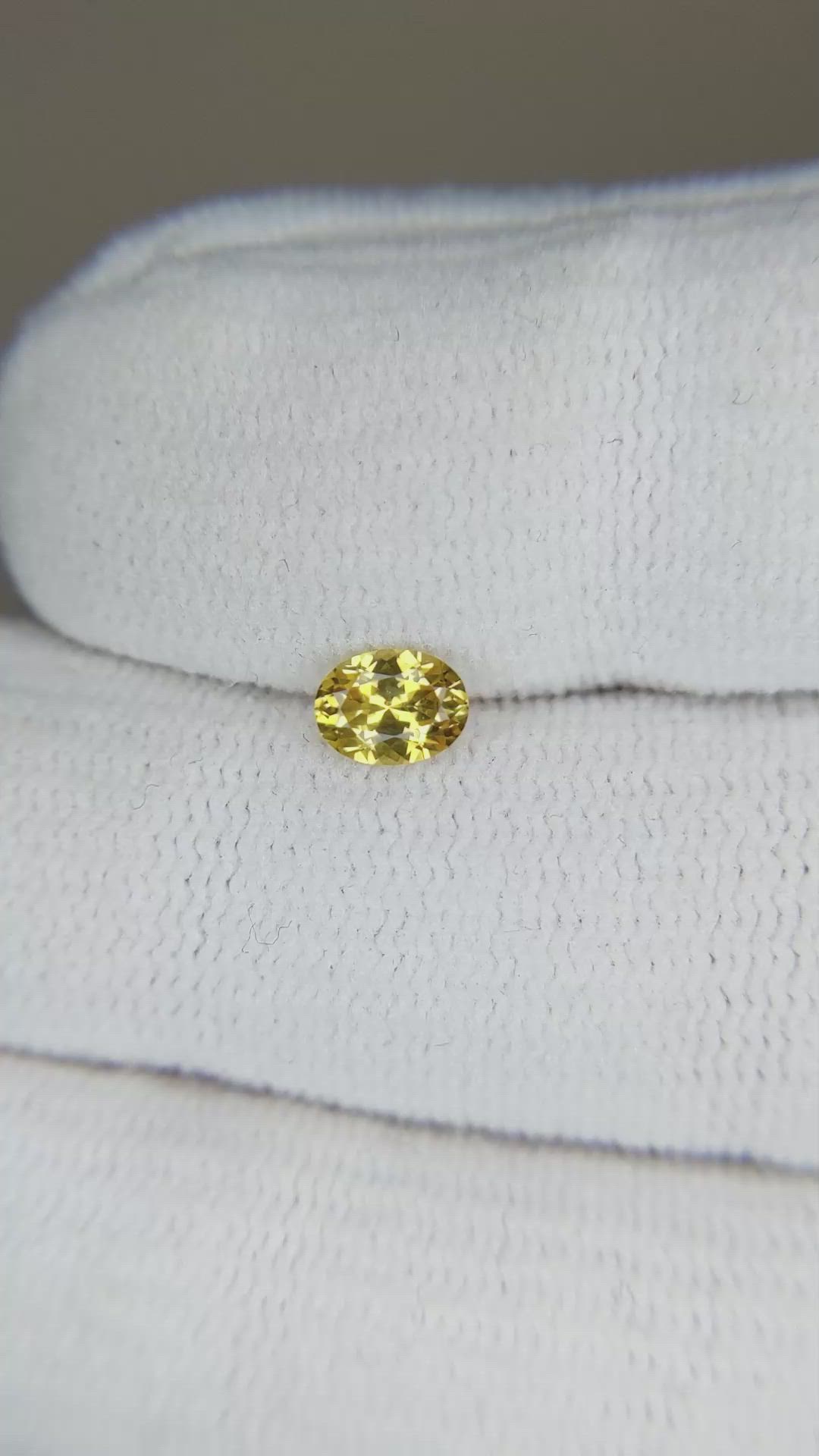 0.48 Ct. Yellow Sapphire from Montana Size Video