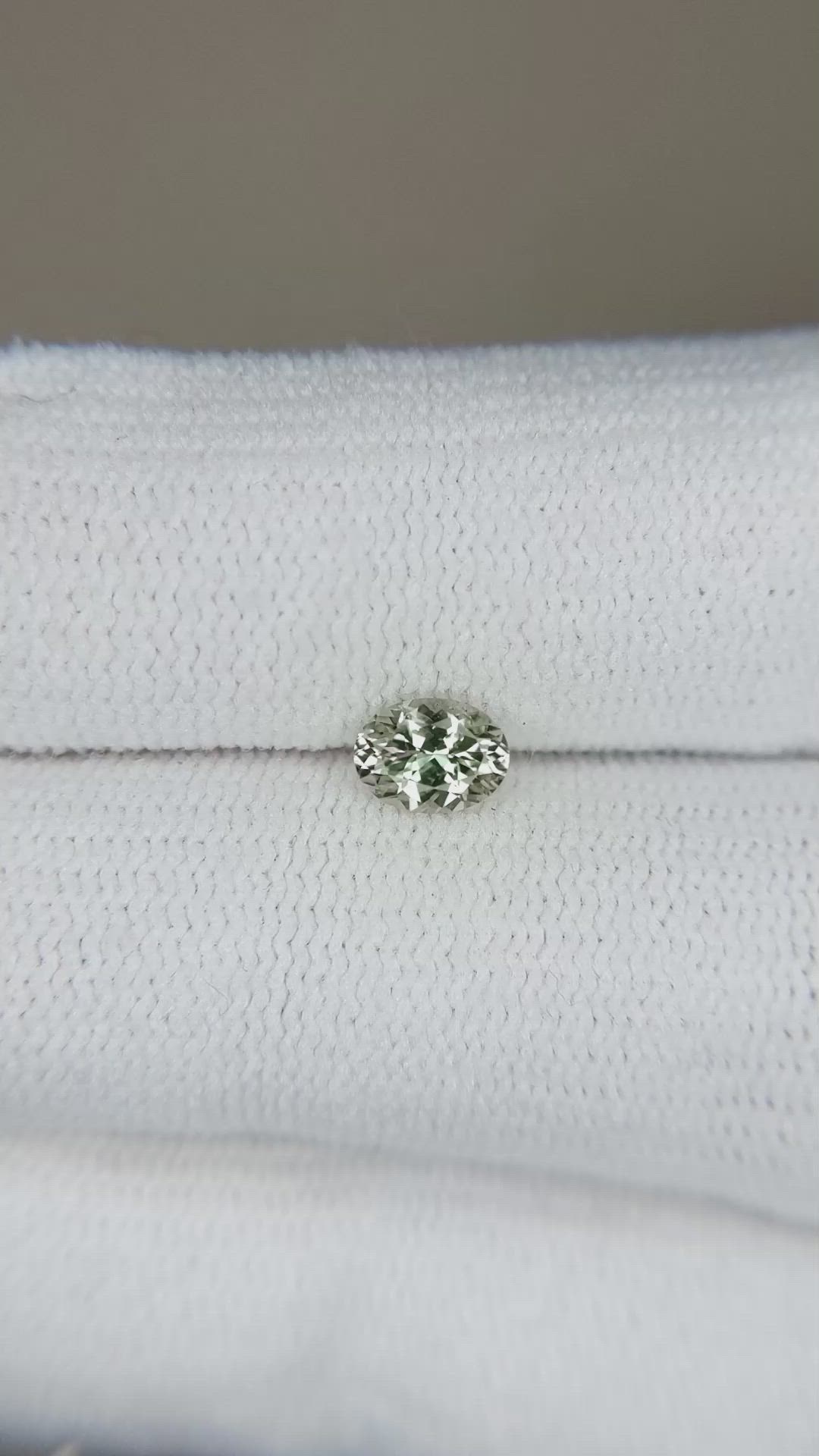 0.49 Ct. Green Sapphire from Montana Size Video