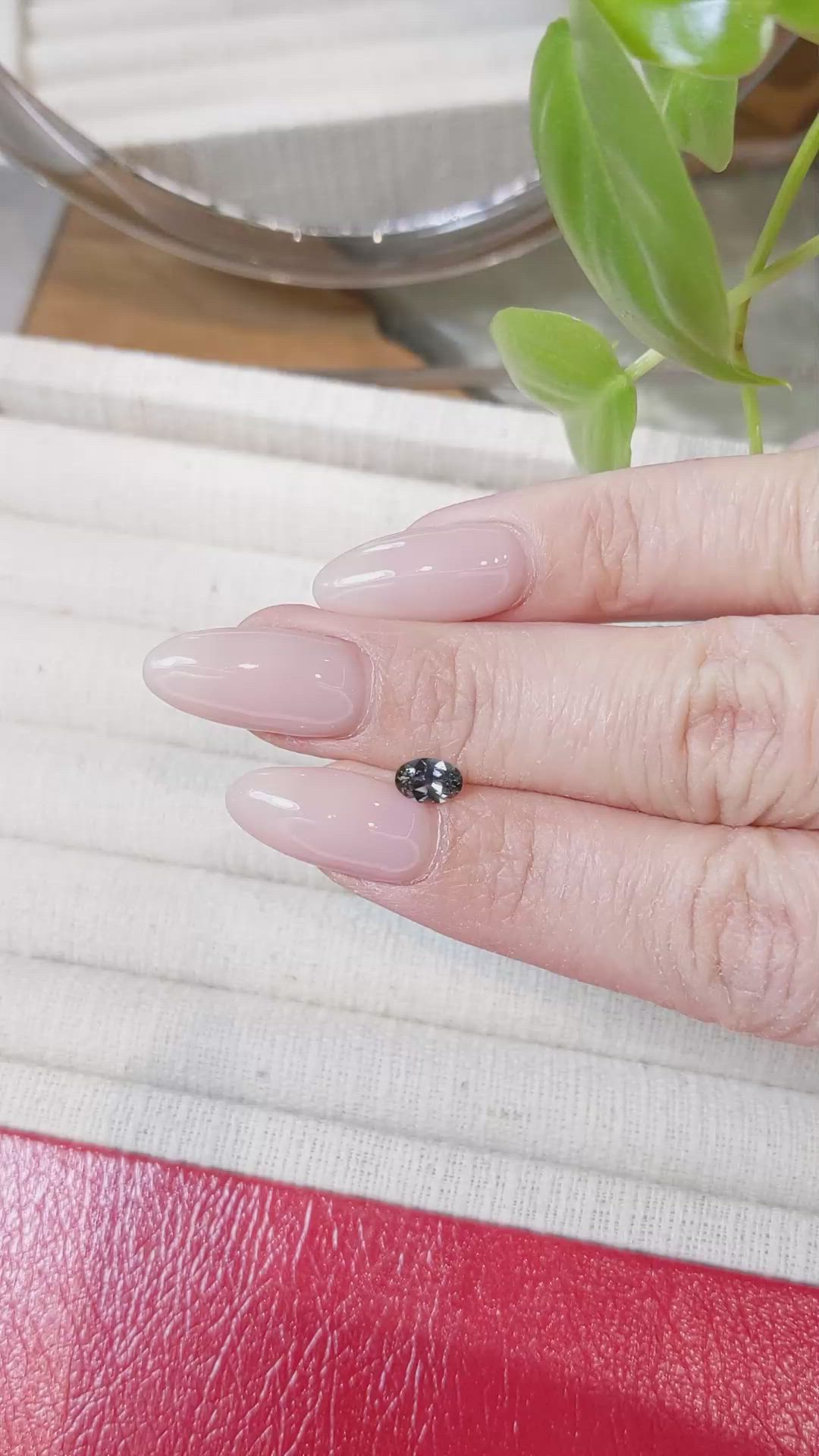 0.50 Ct. Bluish Grey Sapphire from Montana Size Video