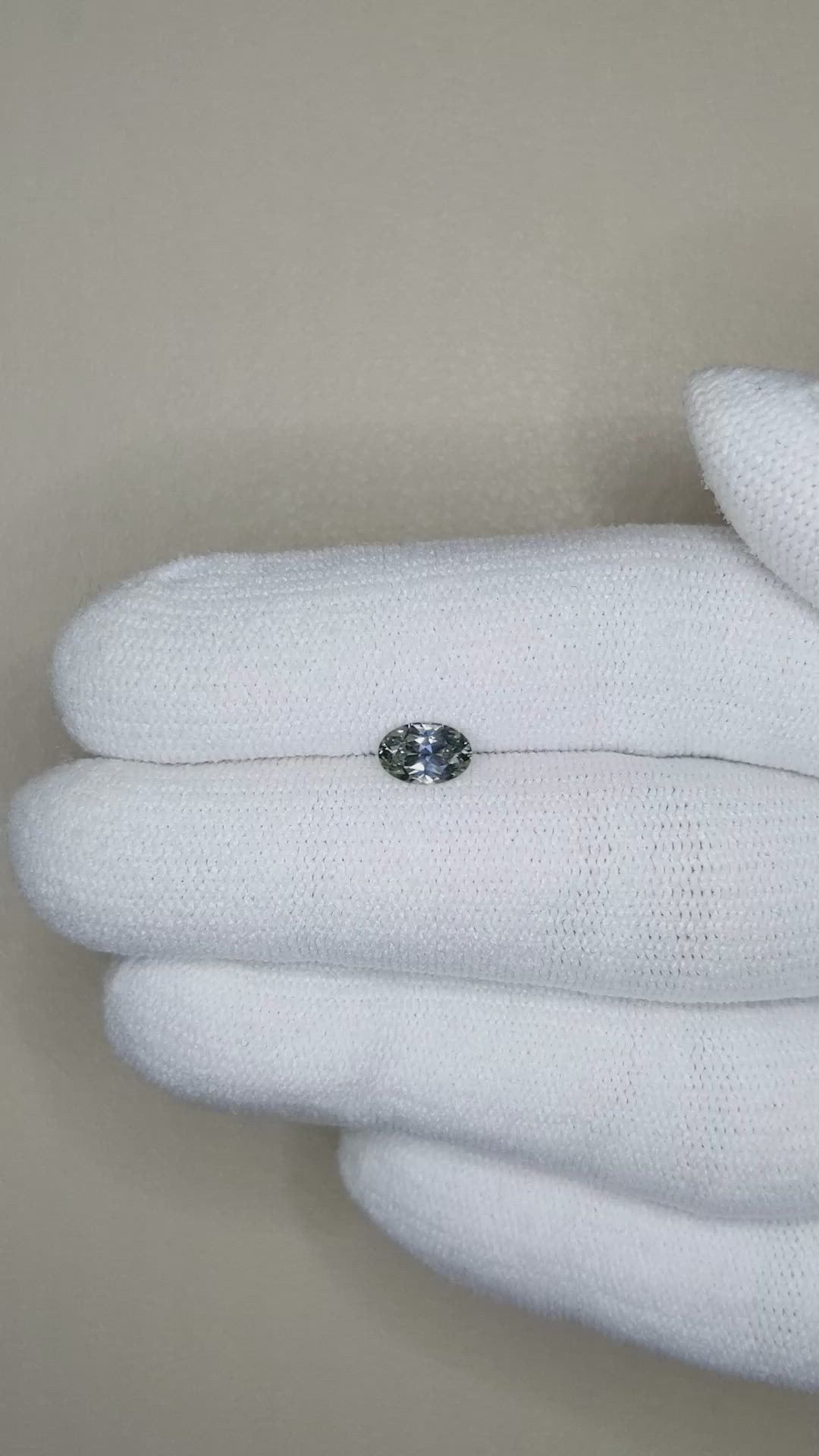 0.50 Ct. Bluish Grey Sapphire from Montana Size Video