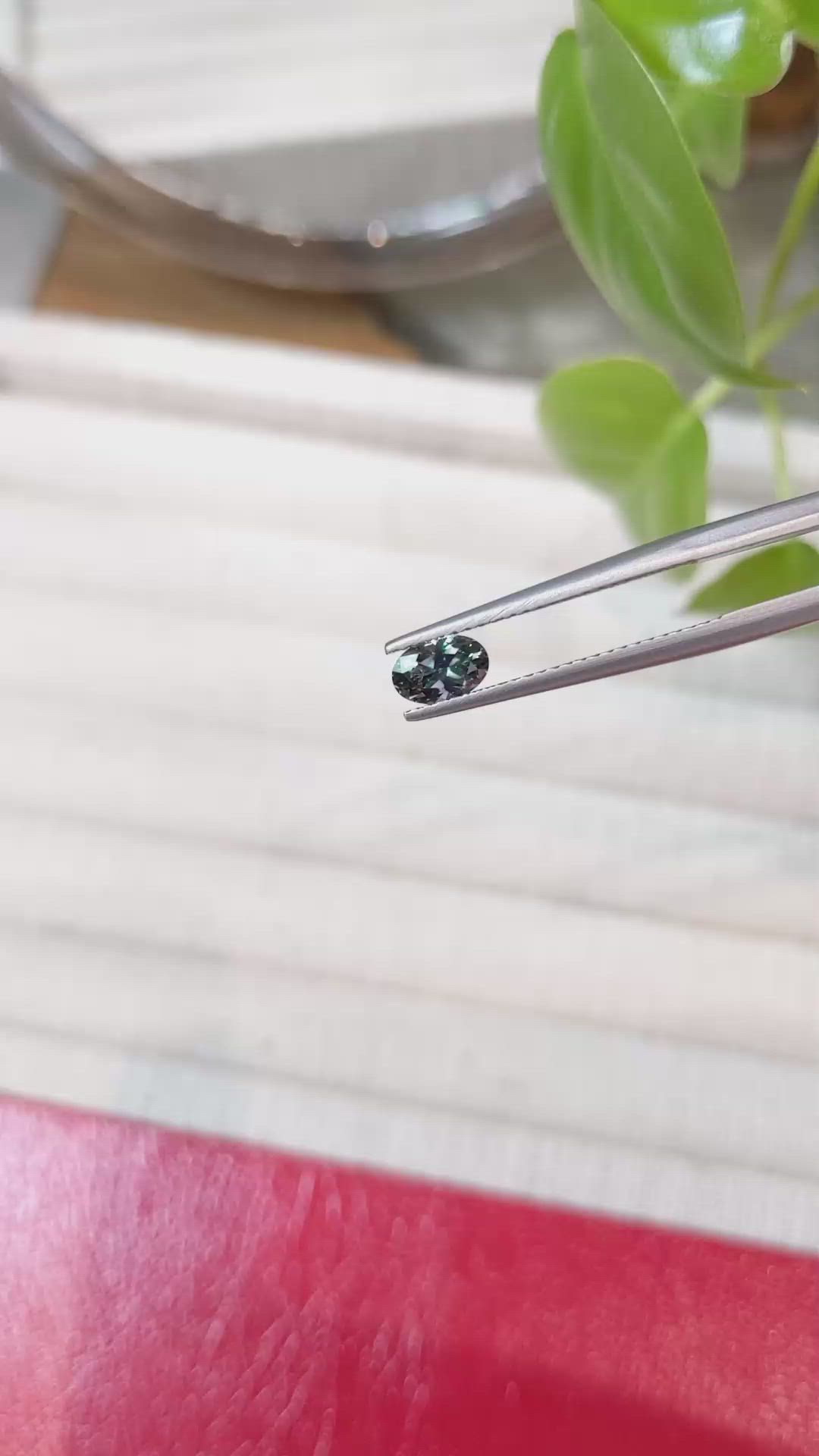 0.50 Ct. Bluish Grey Sapphire from Montana Size Video