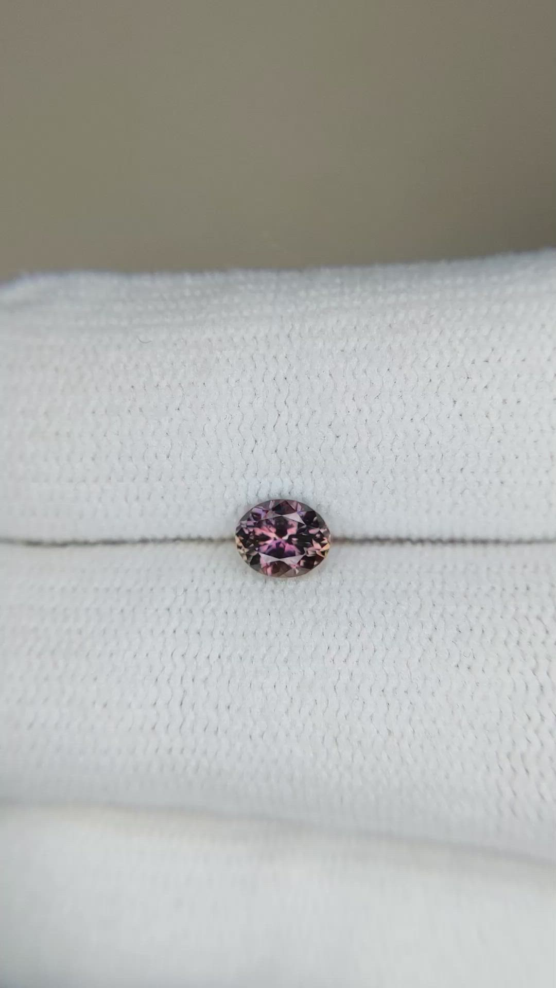 0.51 Ct. Purplish Pink Sapphire from Montana Size Video