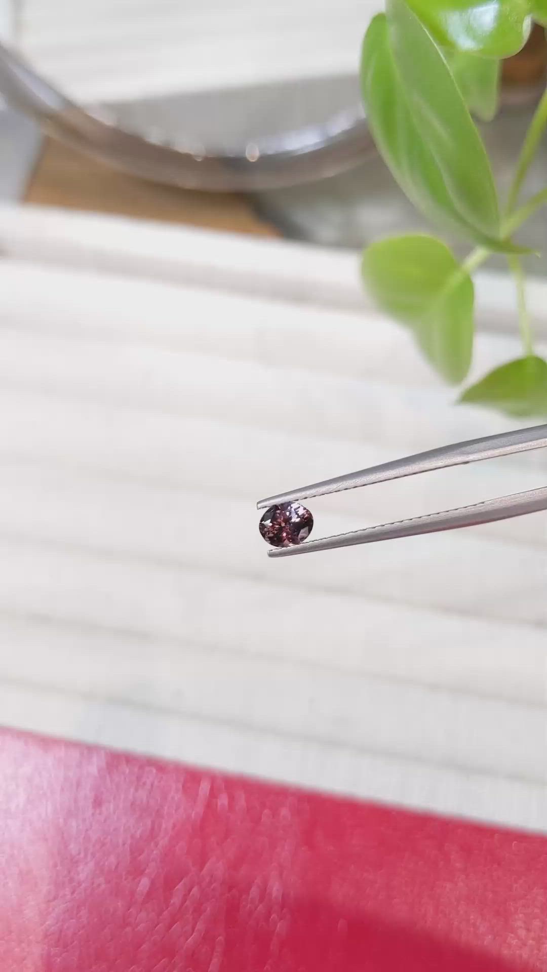 0.51 Ct. Purplish Pink Sapphire from Montana Size Video