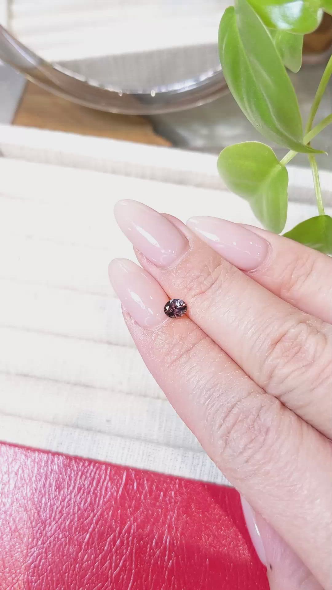 0.51 Ct. Purplish Pink Sapphire from Montana Size Video