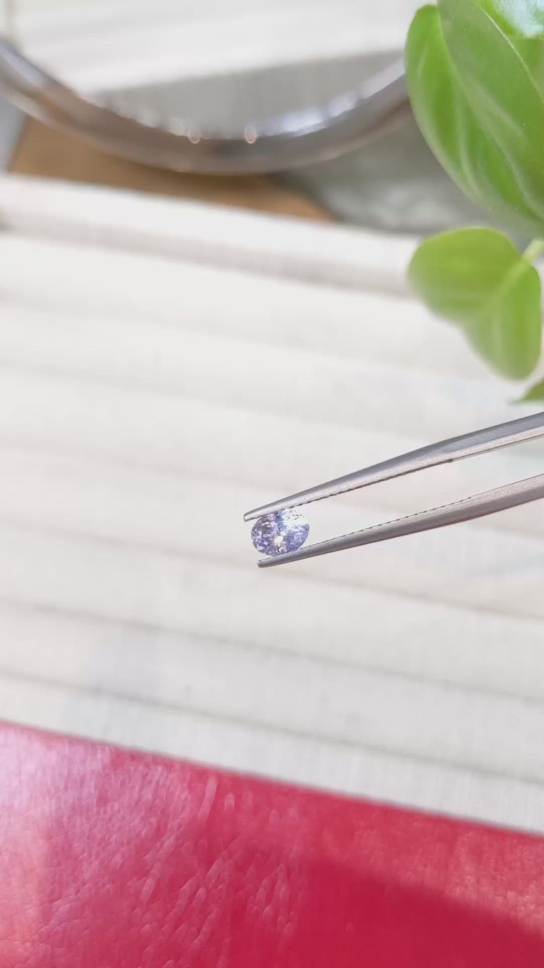 0.52 Ct. Bluish Purple Sapphire from Montana Size Video