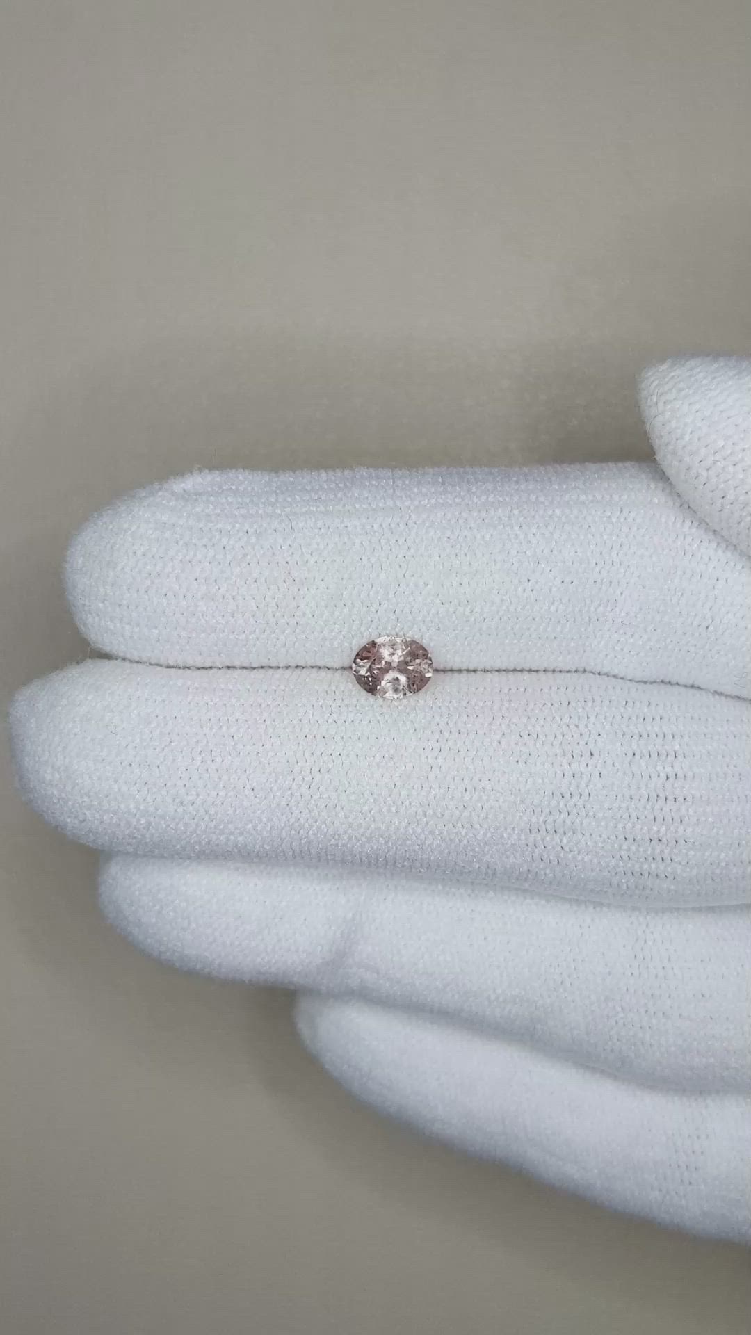 0.52 Ct. Pink Sapphire from Montana Size Video