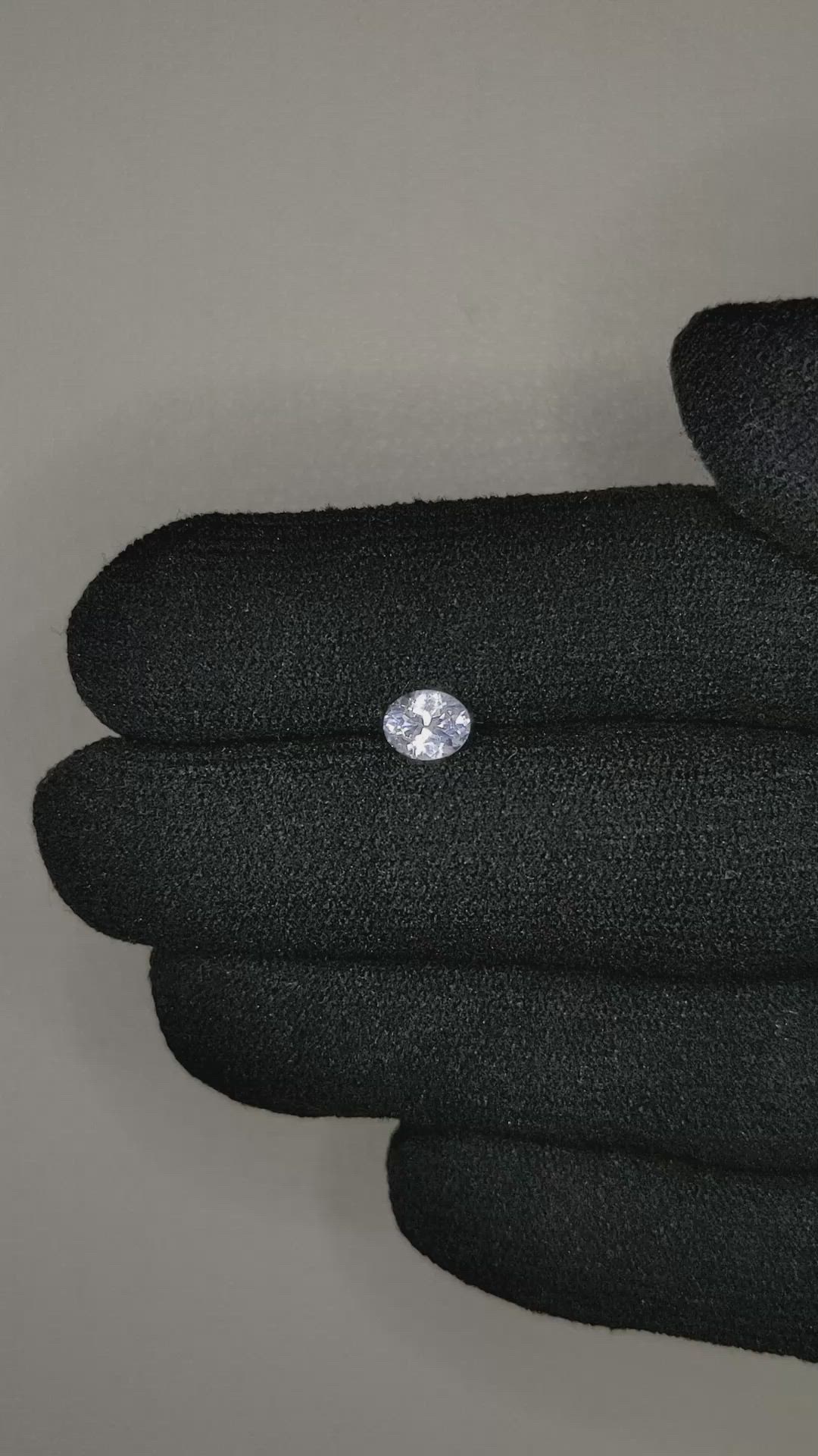 0.54 Ct. White Sapphire from Montana Size Video