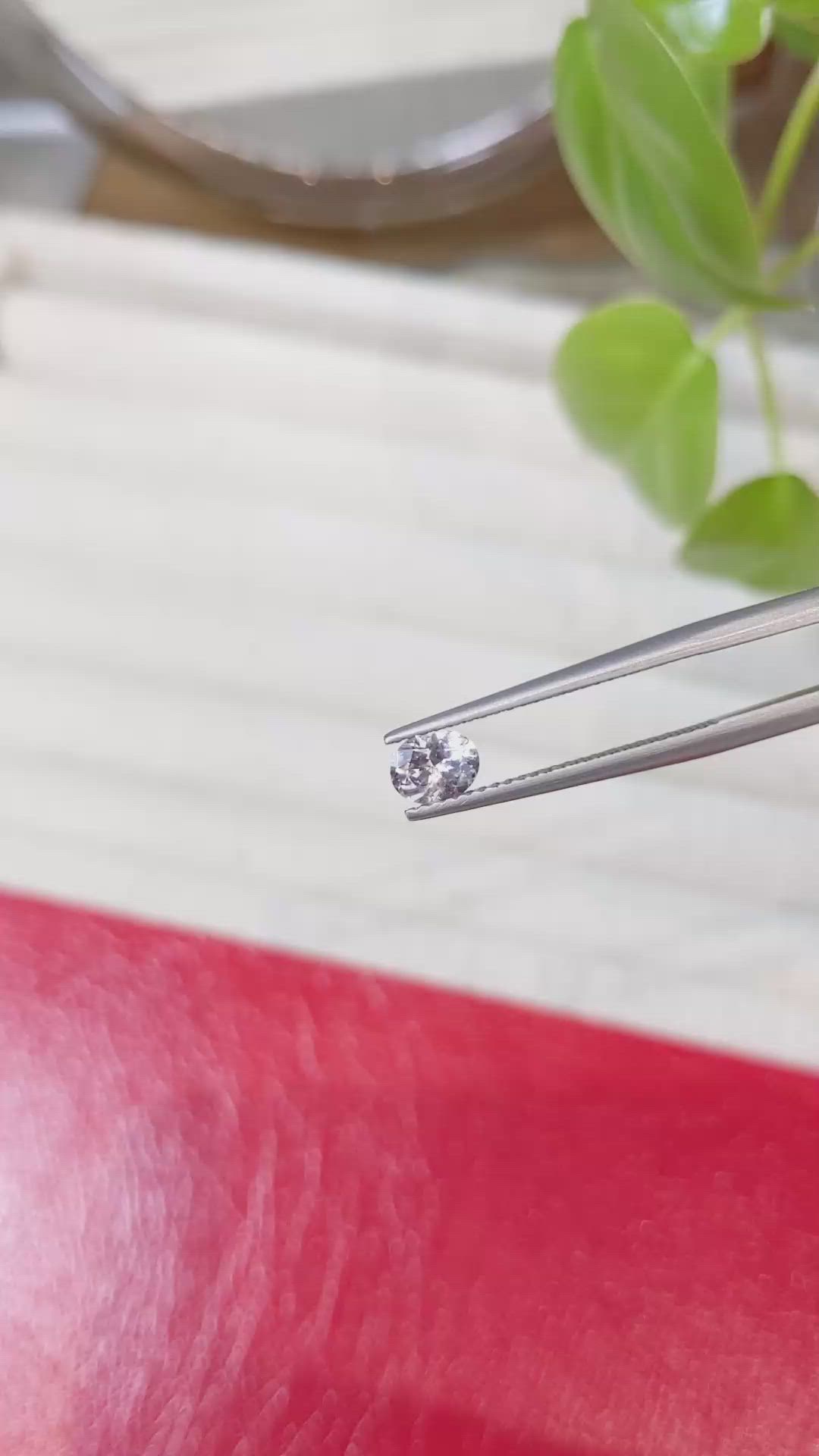 0.54 Ct. White Sapphire from Montana Size Video