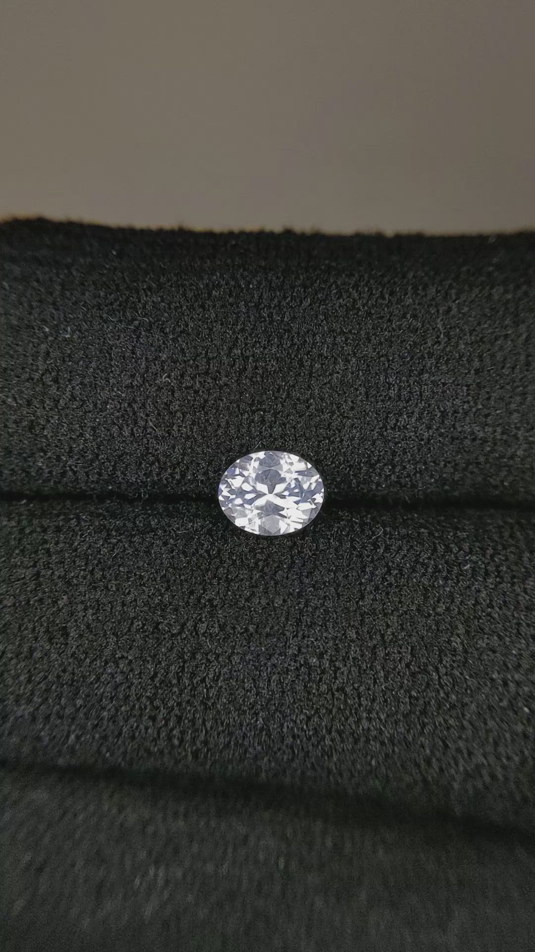 0.54 Ct. White Sapphire from Montana Size Video