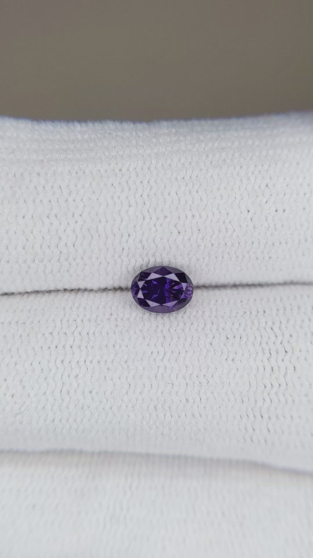 0.54 Ct. Purple Sapphire from Montana Size Video