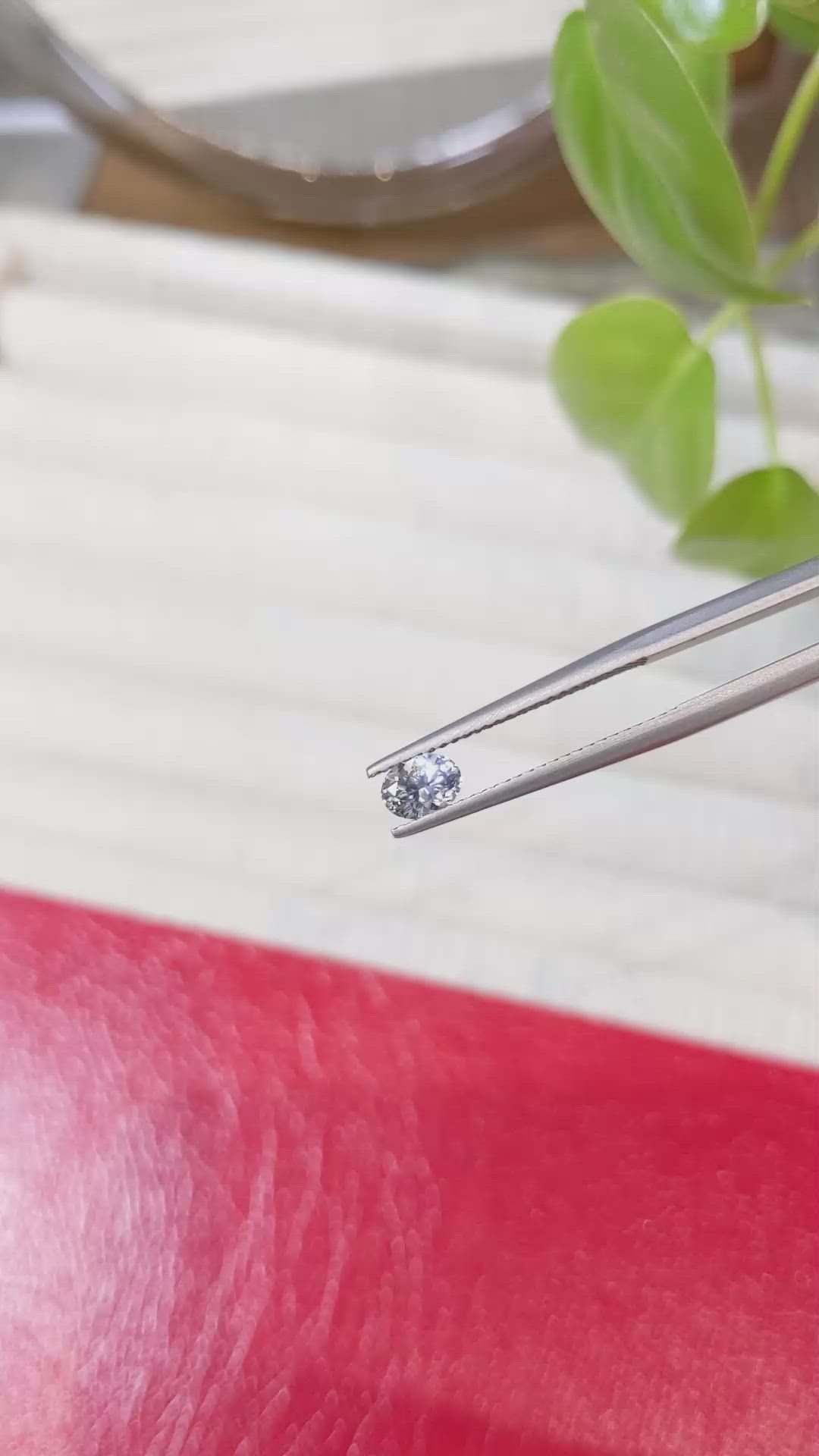 0.55 Ct. Greyish Blue Sapphire from Montana Size Video