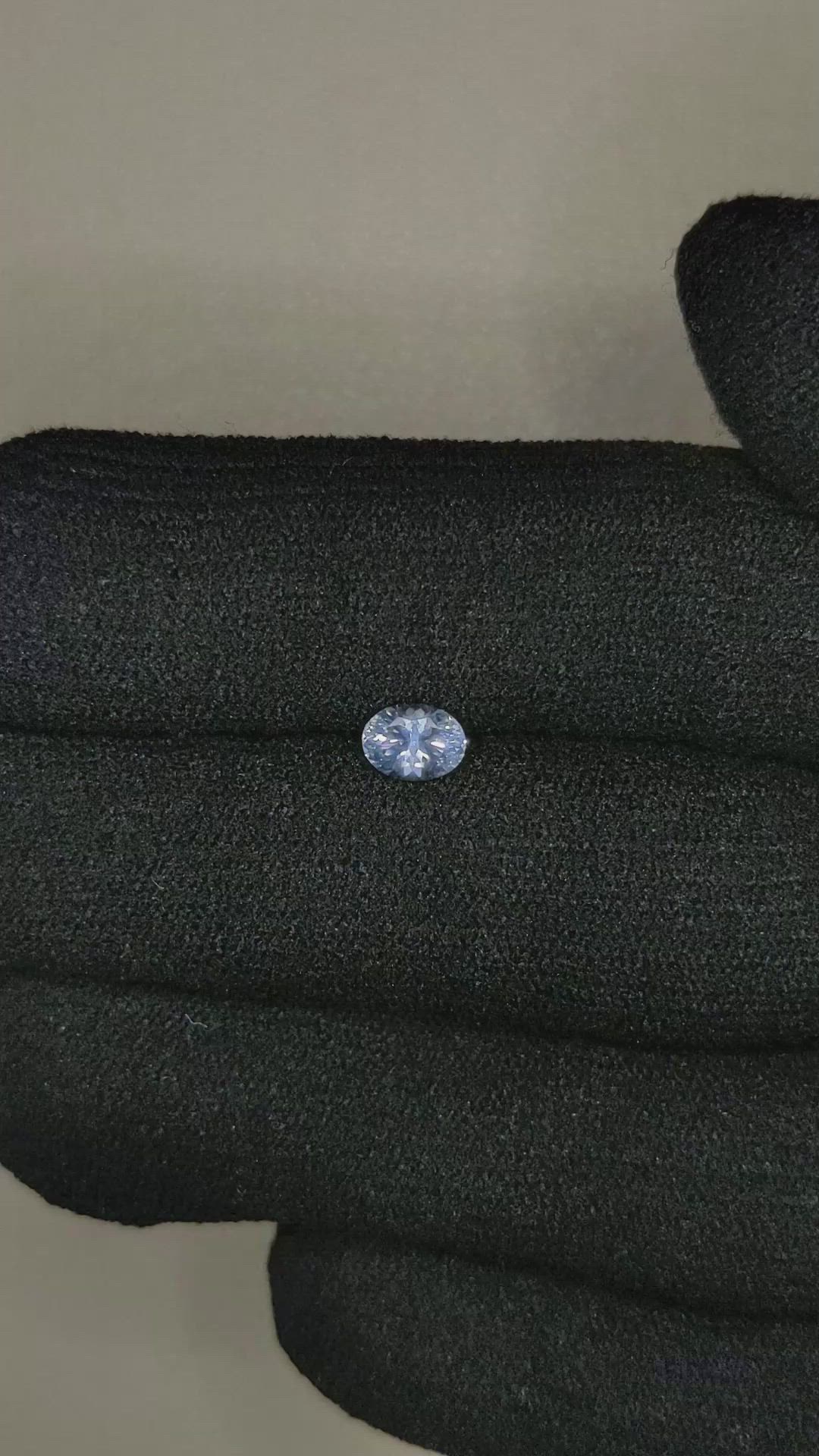 0.55 Ct. Greyish Blue Sapphire from Montana Size Video