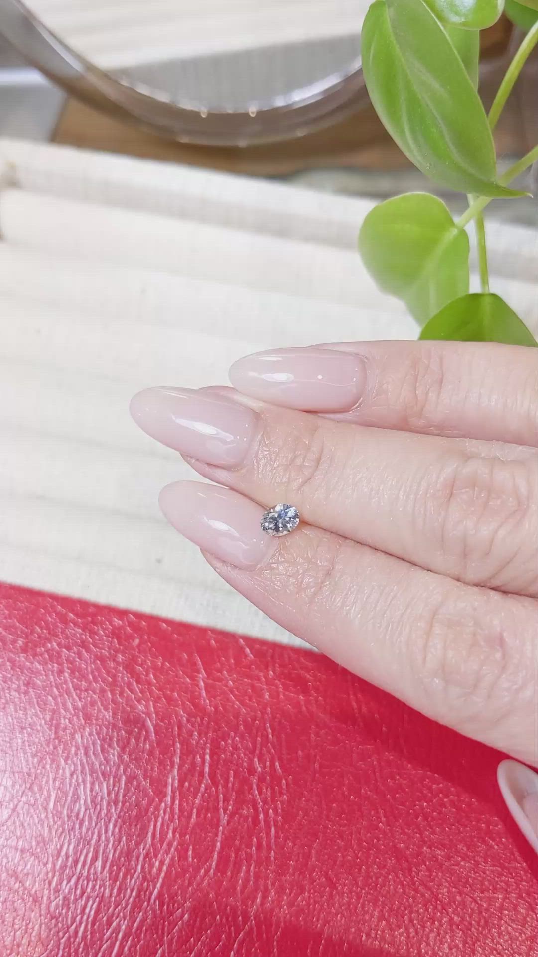 0.55 Ct. Greyish Blue Sapphire from Montana Size Video