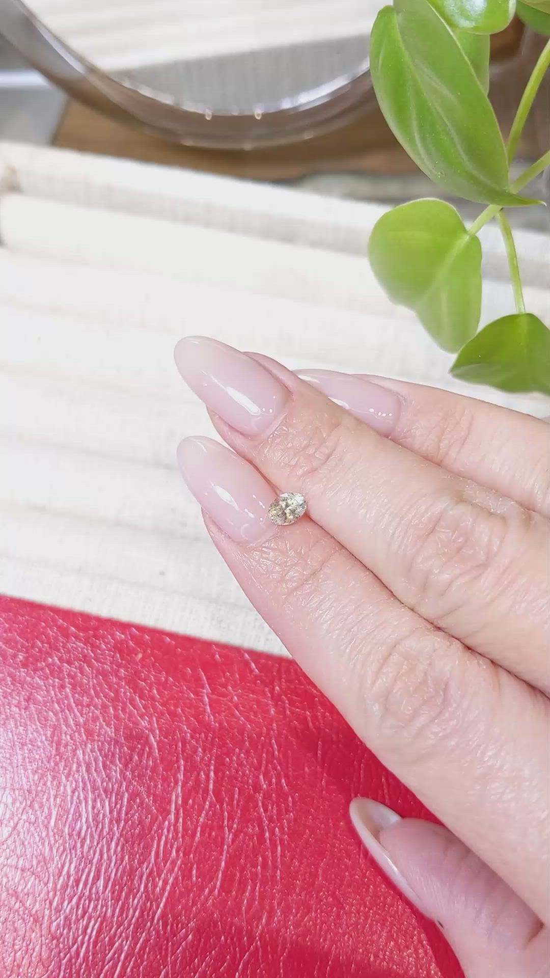 0.55 Ct. Greenish Yellow Sapphire from Montana Size Video