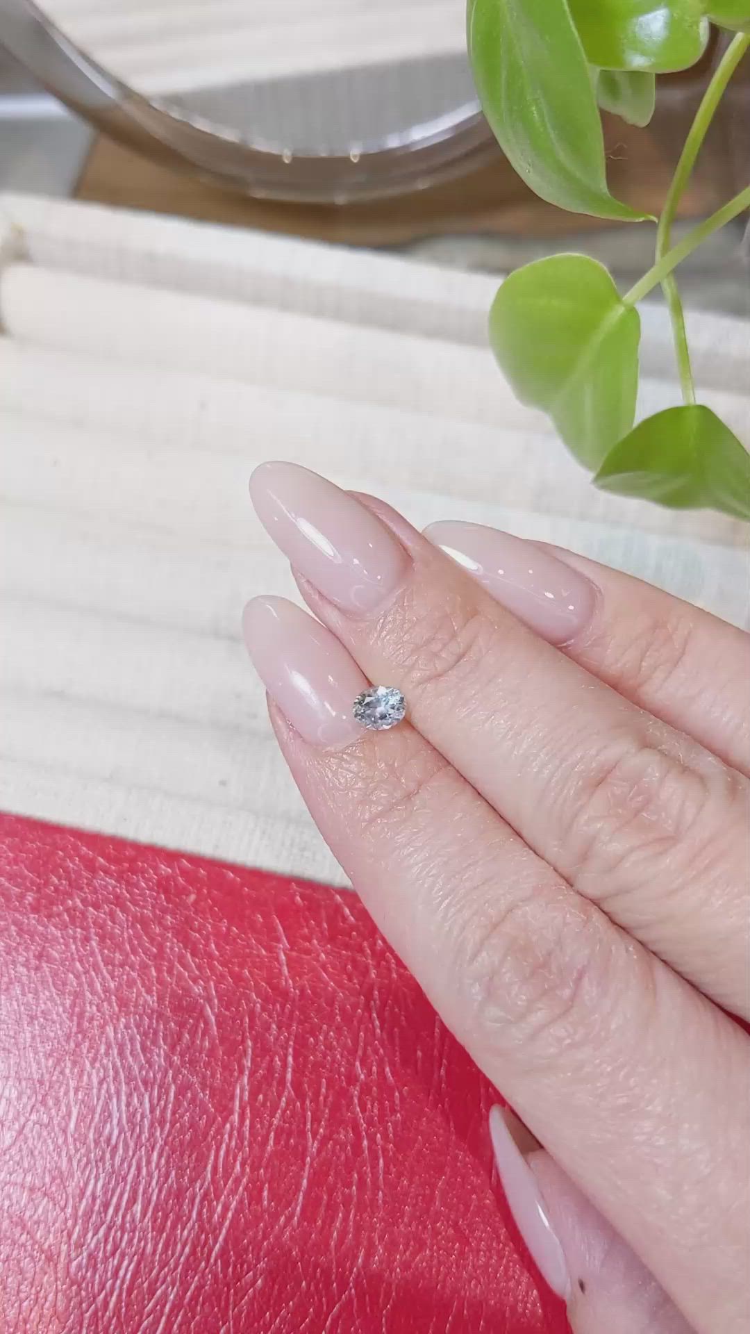 0.58 Ct. Blue Sapphire from Montana Size Video