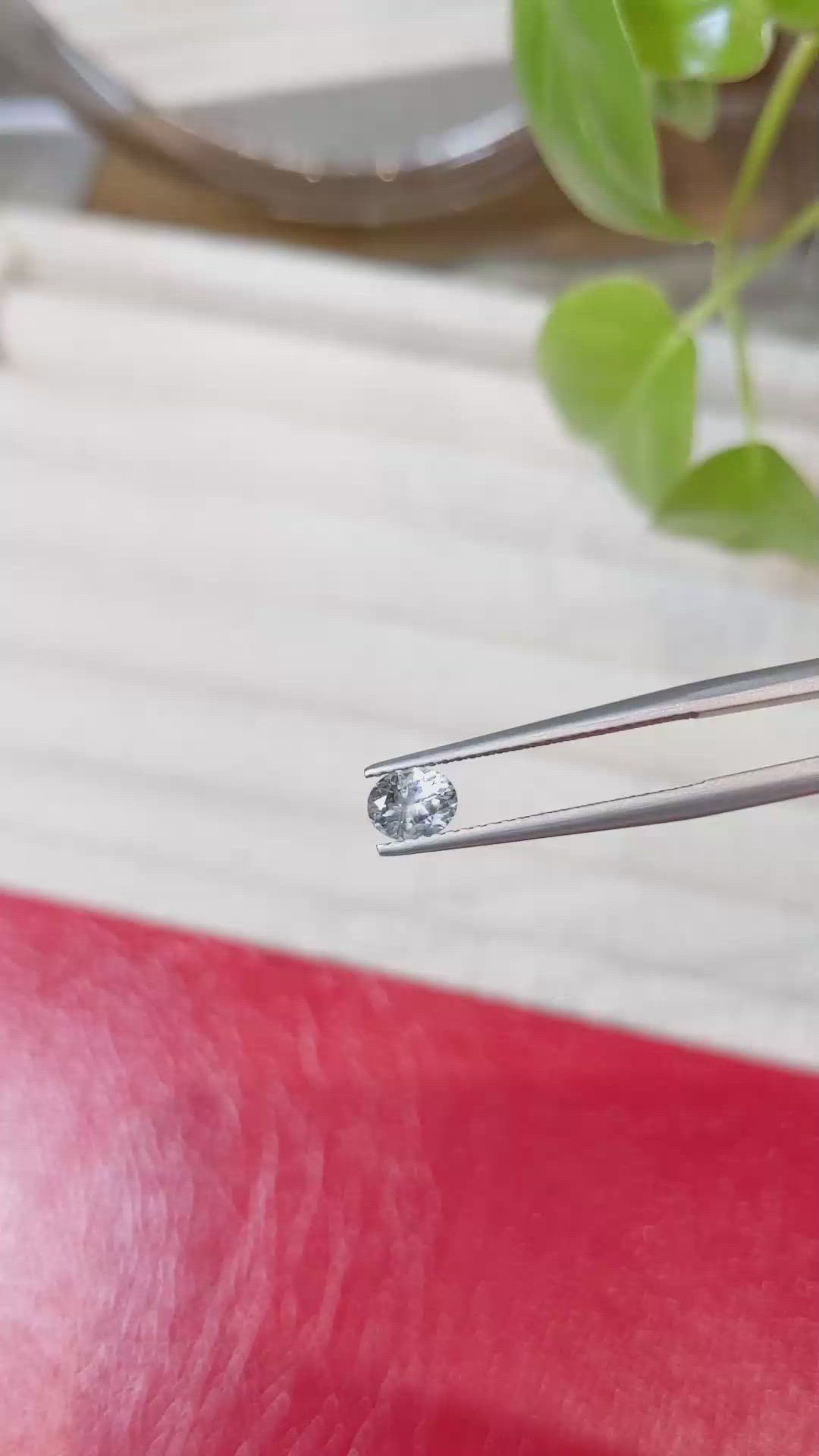 0.58 Ct. Blue Sapphire from Montana Size Video