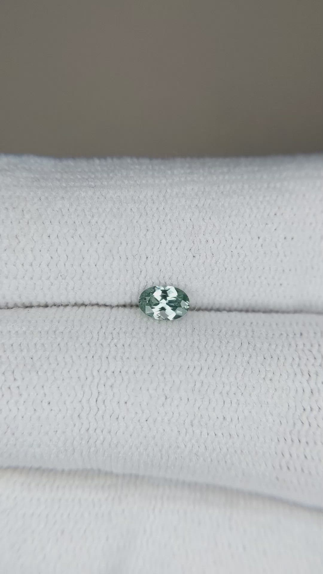 0.21 Ct. Bluish Green Sapphire from Montana Size Video