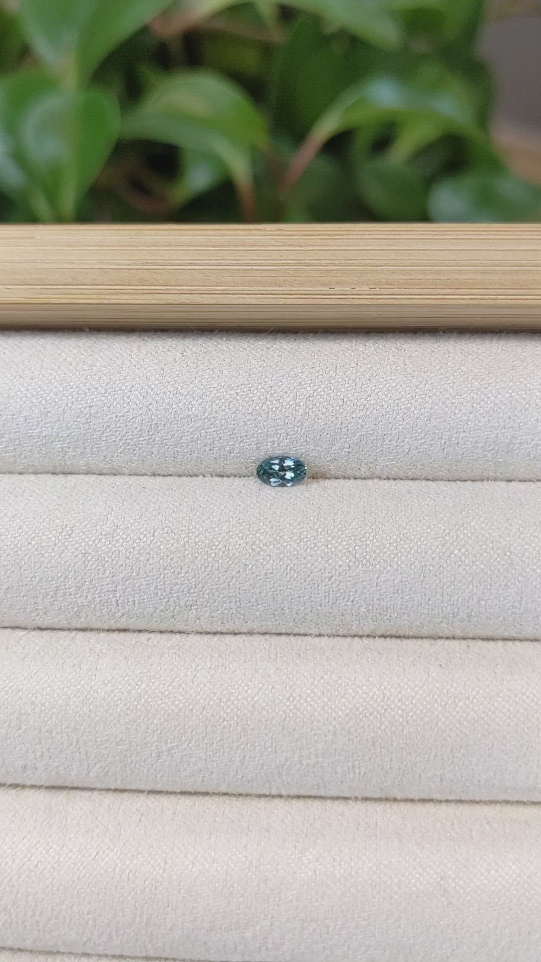 0.24 Ct. Greyish Blue Sapphire from Montana Size Video