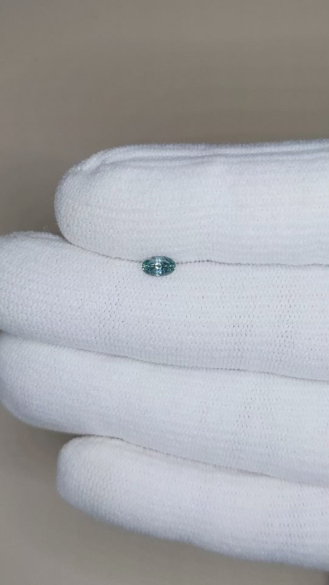 0.24 Ct. Greyish Blue Sapphire from Montana Size Video