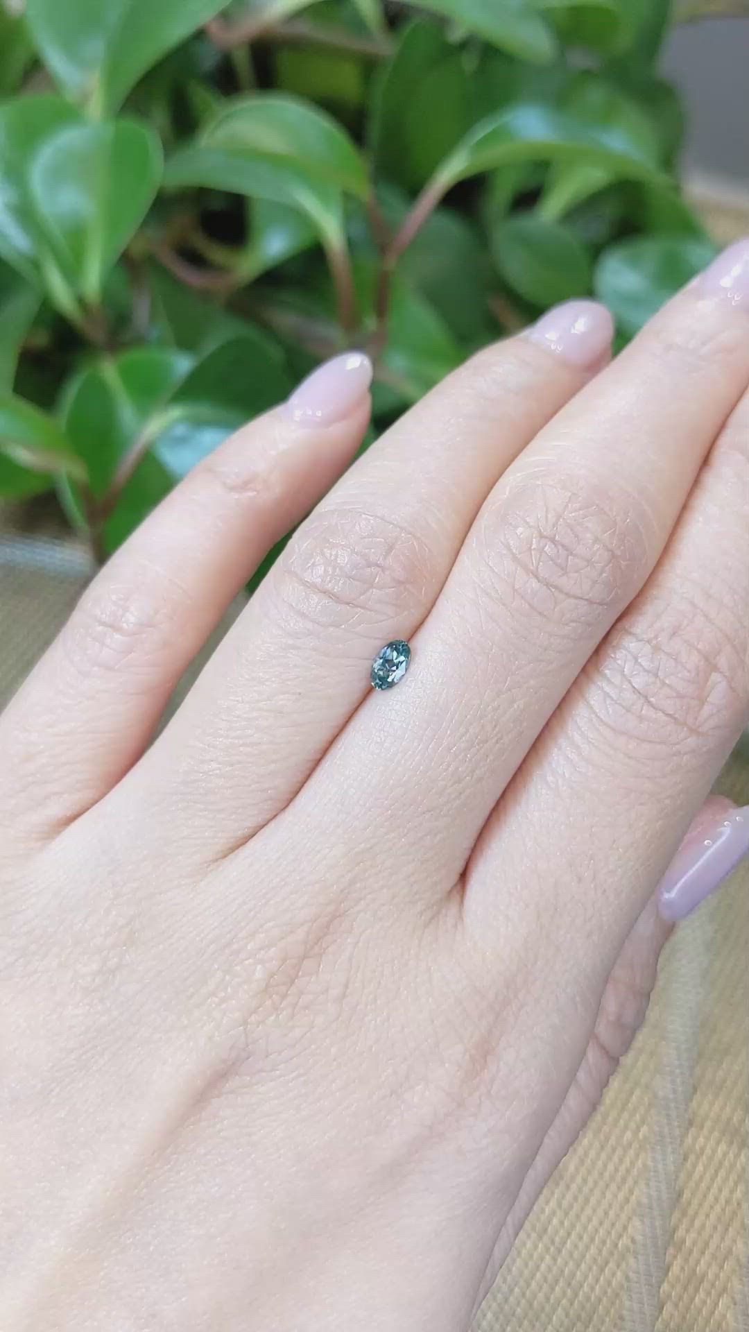 0.24 Ct. Greyish Blue Sapphire from Montana Size Video