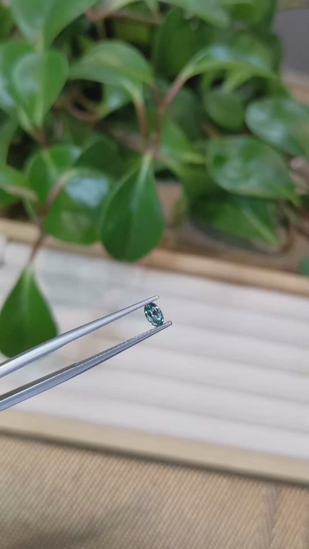 0.24 Ct. Greyish Blue Sapphire from Montana Size Video