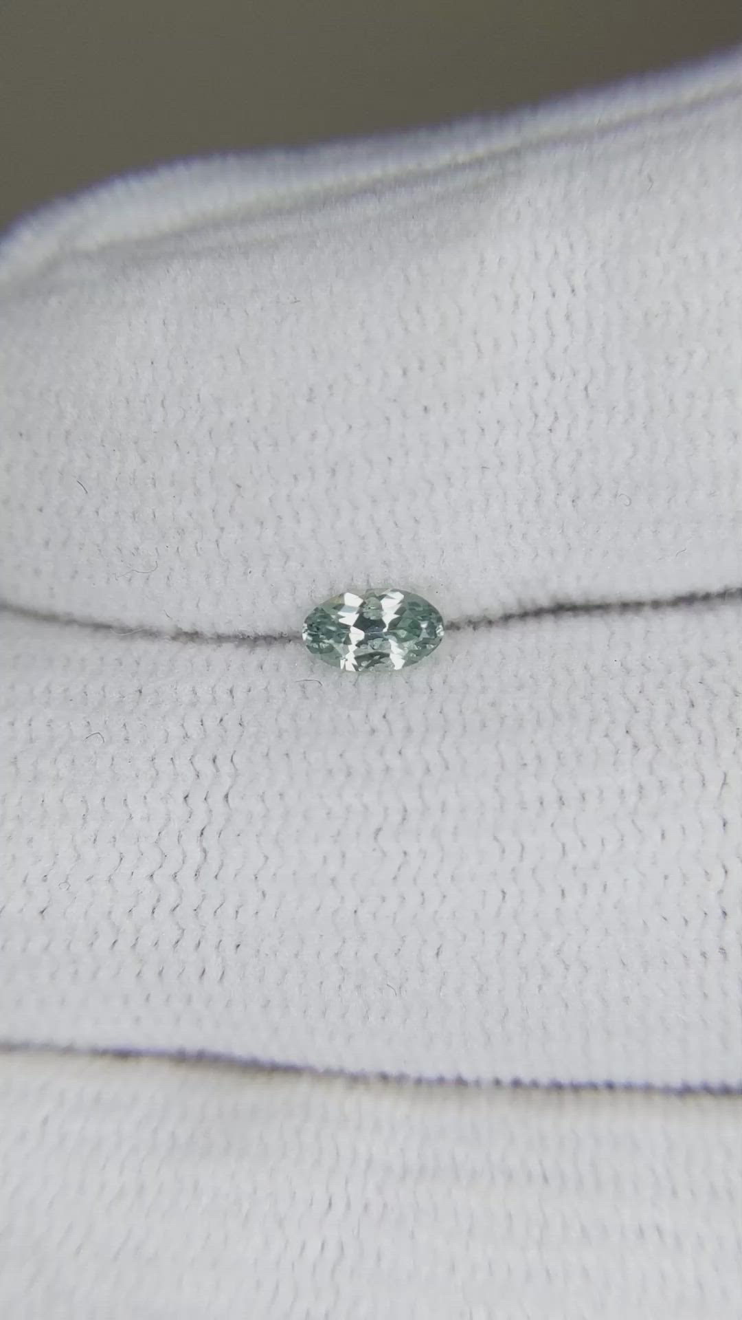 0.25 Ct. Bluish Green Sapphire from Montana Size Video
