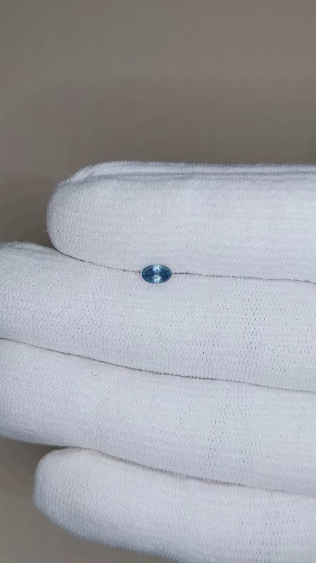 0.26 Ct. Blue Sapphire from Montana Size Video