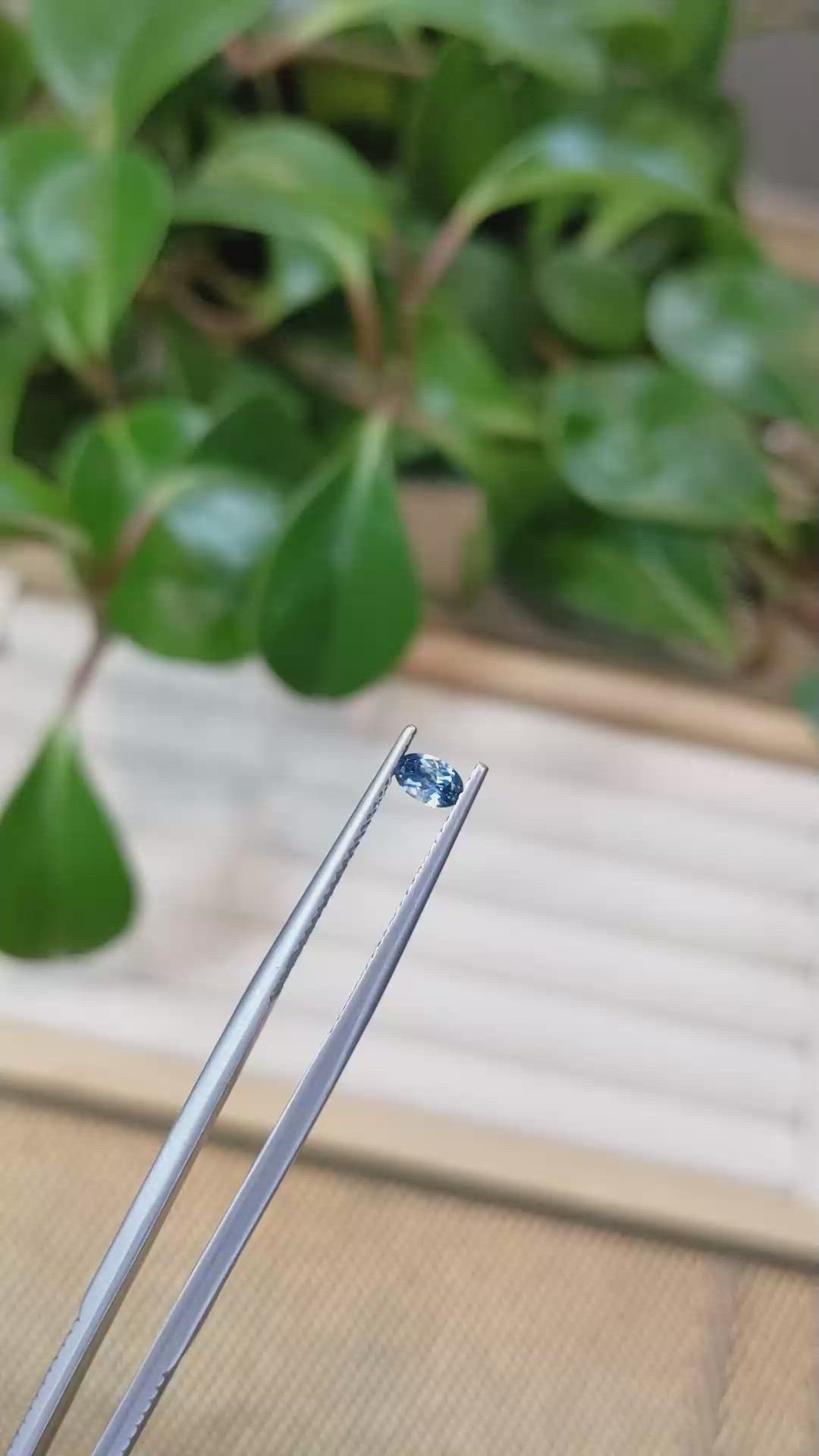 0.26 Ct. Blue Sapphire from Montana Size Video