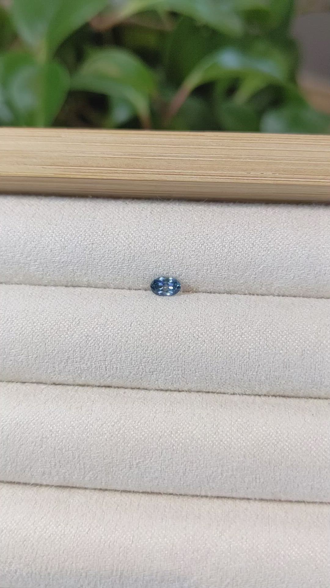 0.26 Ct. Blue Sapphire from Montana Size Video