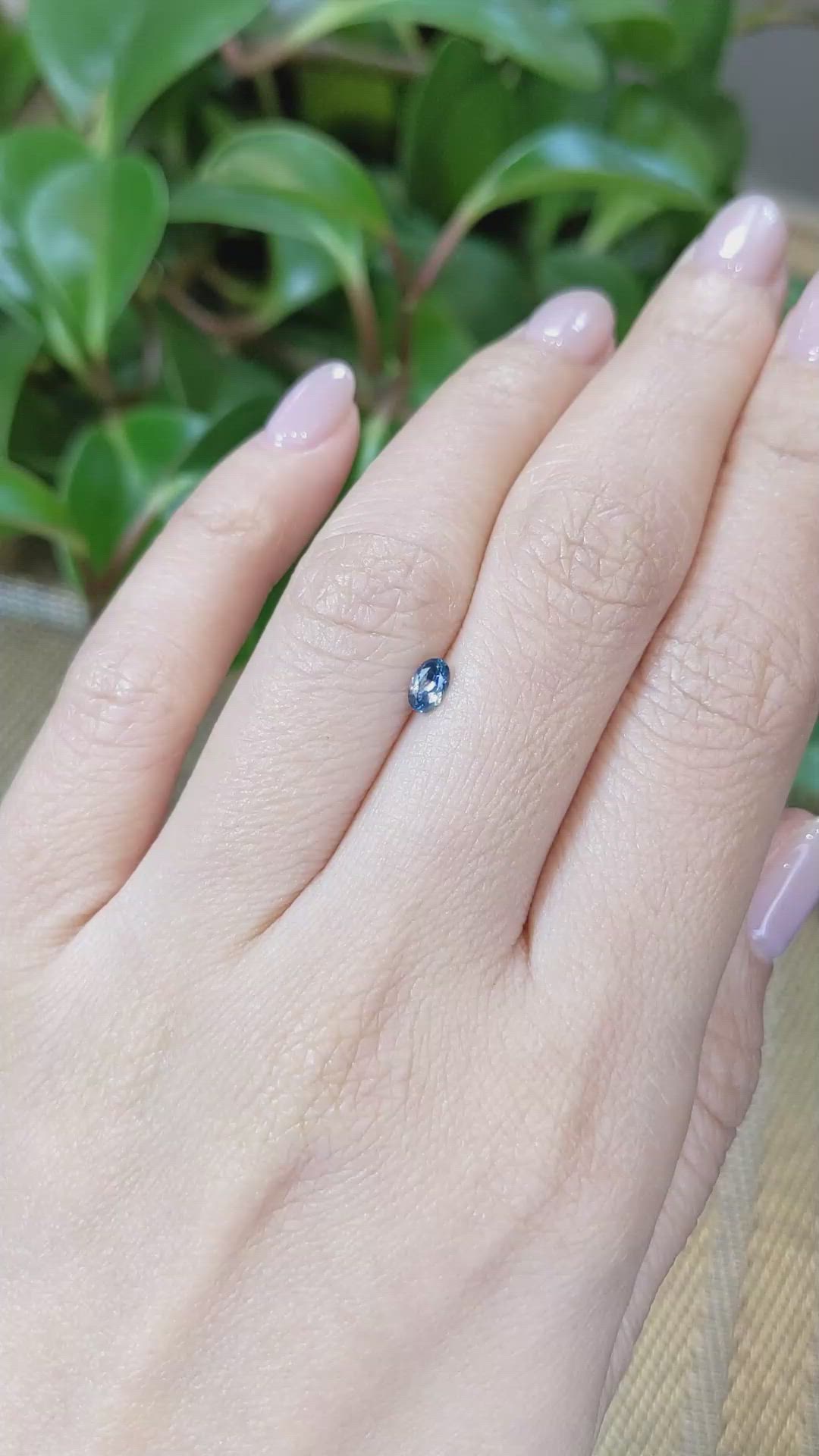 0.26 Ct. Blue Sapphire from Montana Size Video