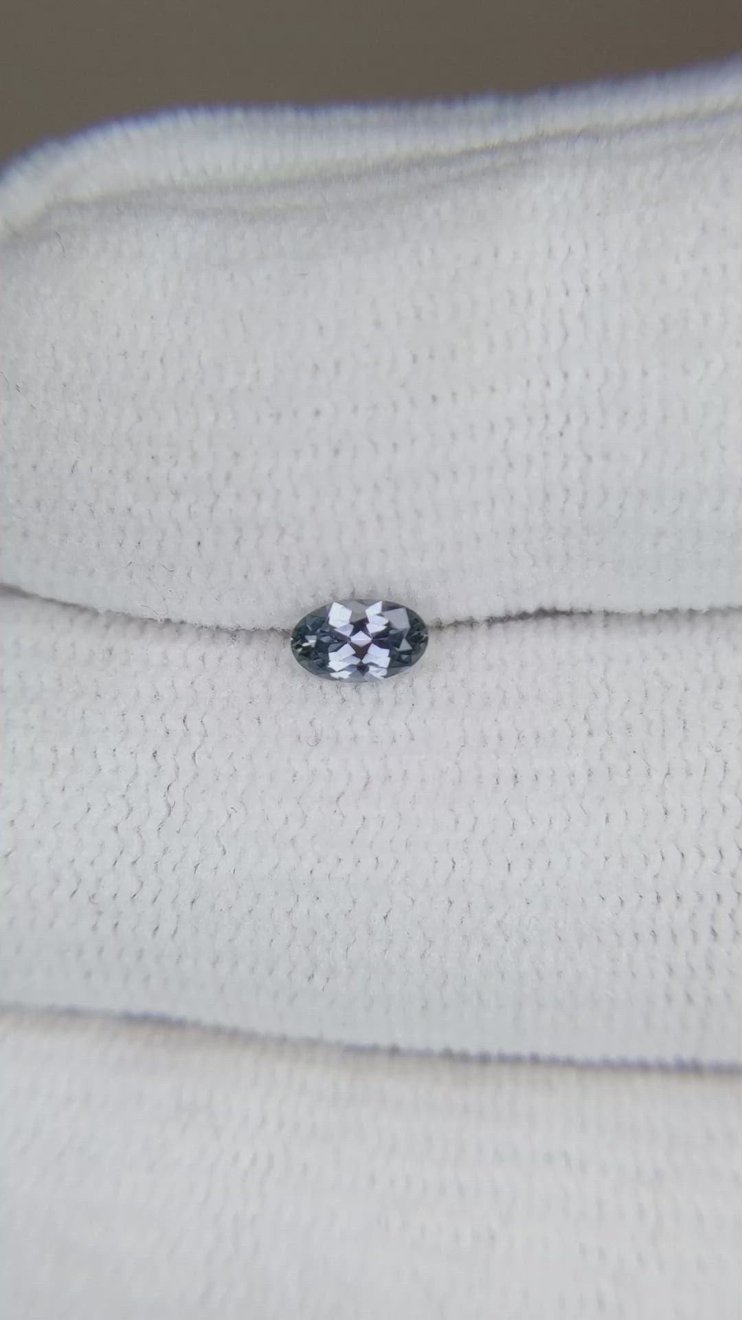 0.26 Ct. Greyish Blue Sapphire from Montana Size Video