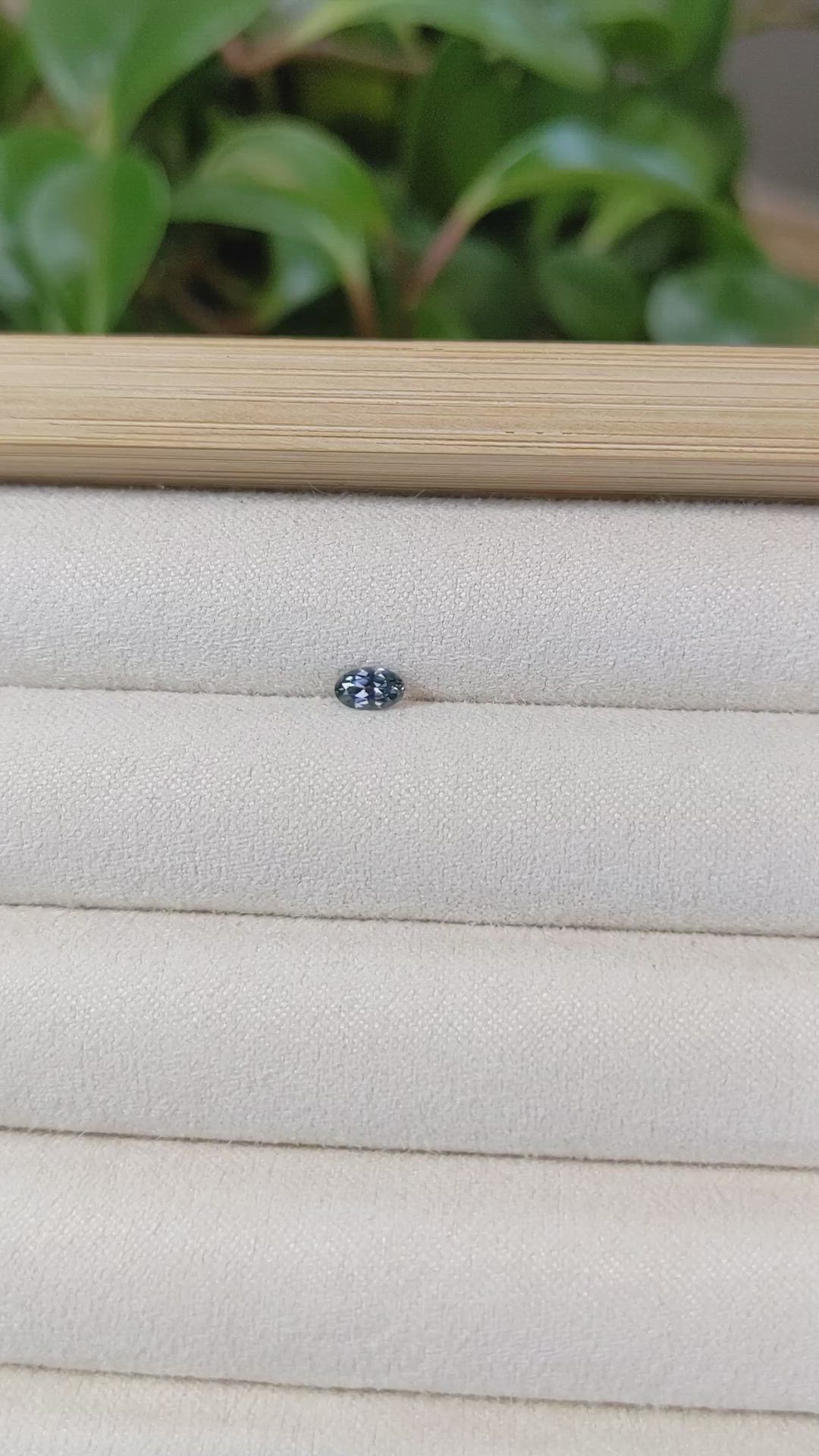 0.26 Ct. Greyish Blue Sapphire from Montana Size Video