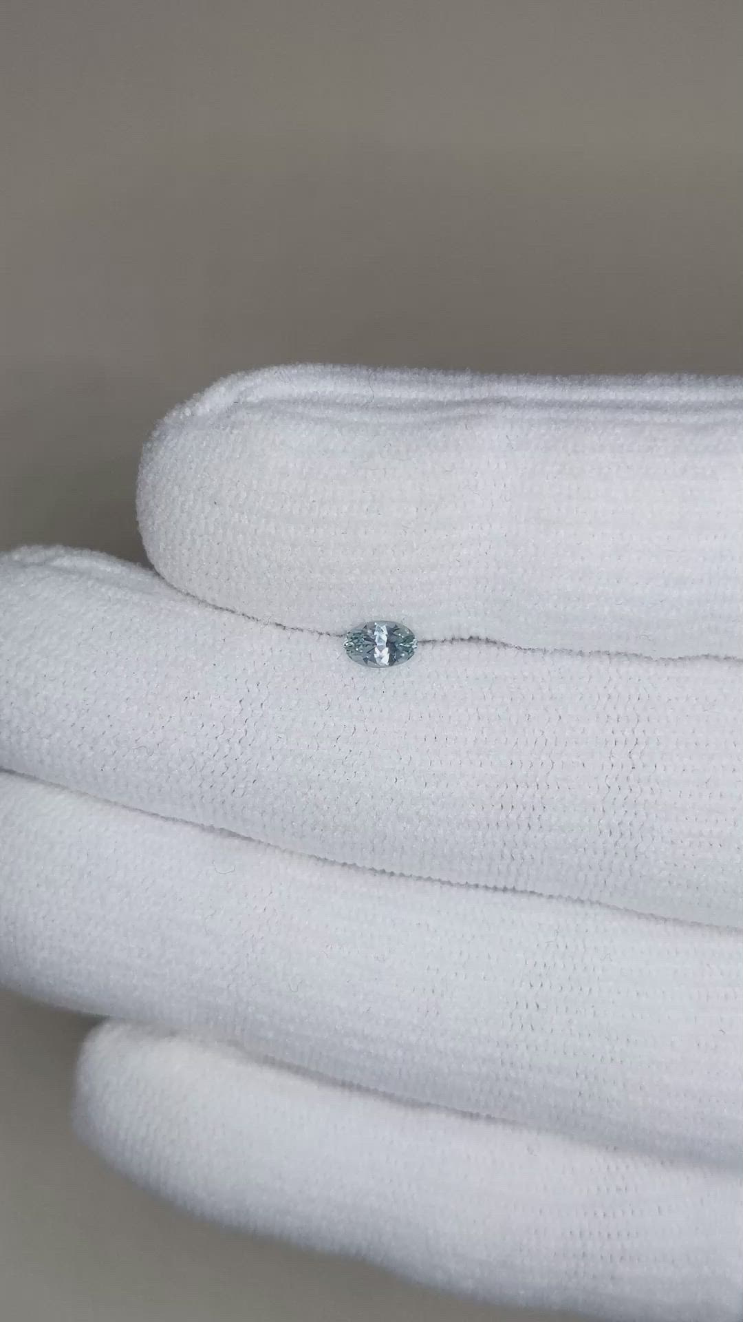 0.27 Ct. Greyish Blue Sapphire from Montana Size Video