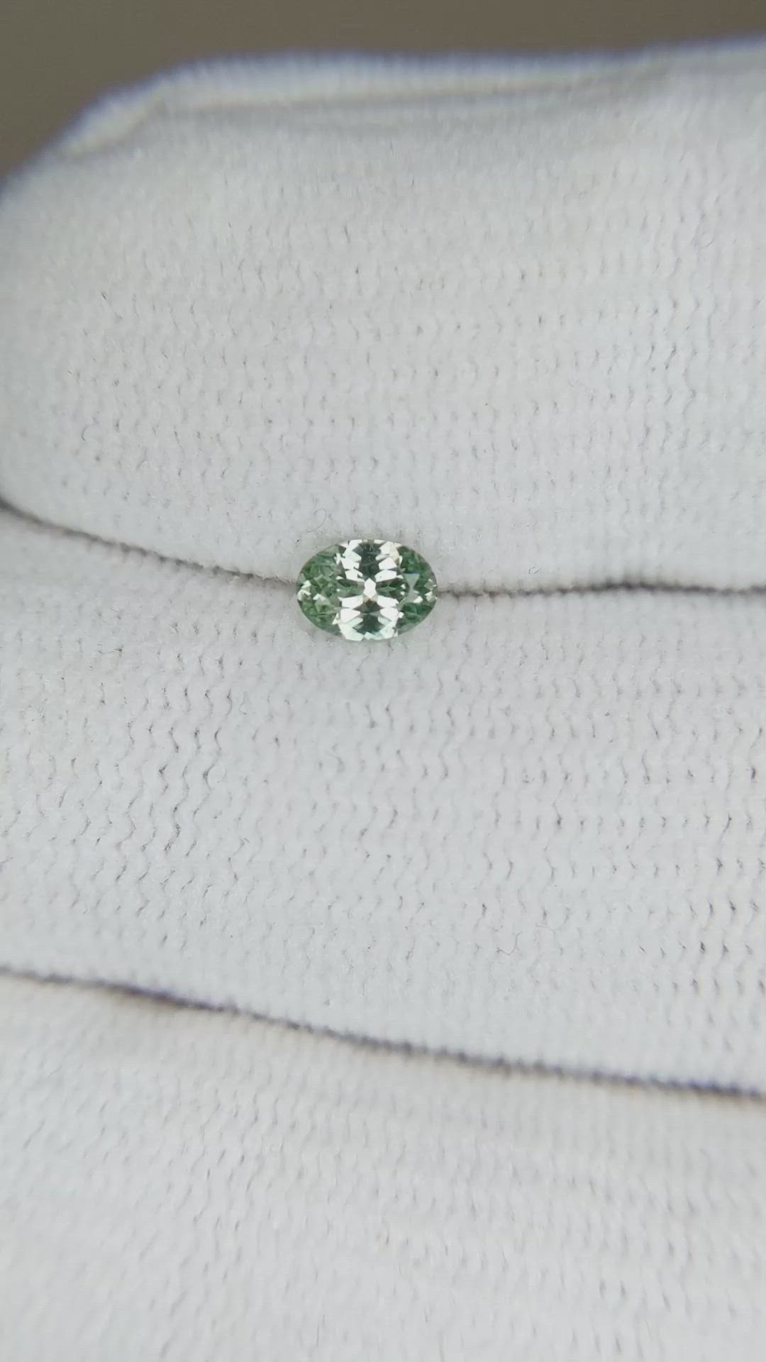 0.28 Ct. Bluish Green Sapphire from Montana Size Video