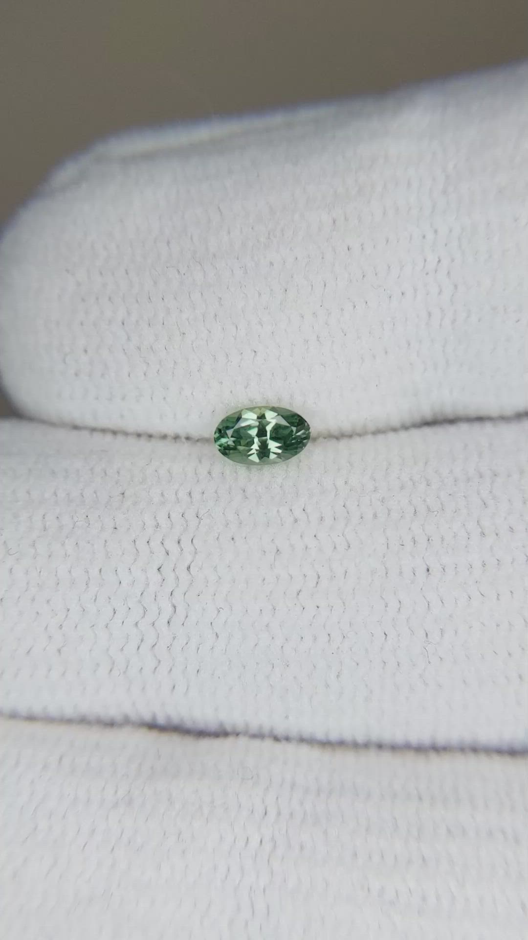 0.28 Ct. Green Sapphire from Montana Size Video