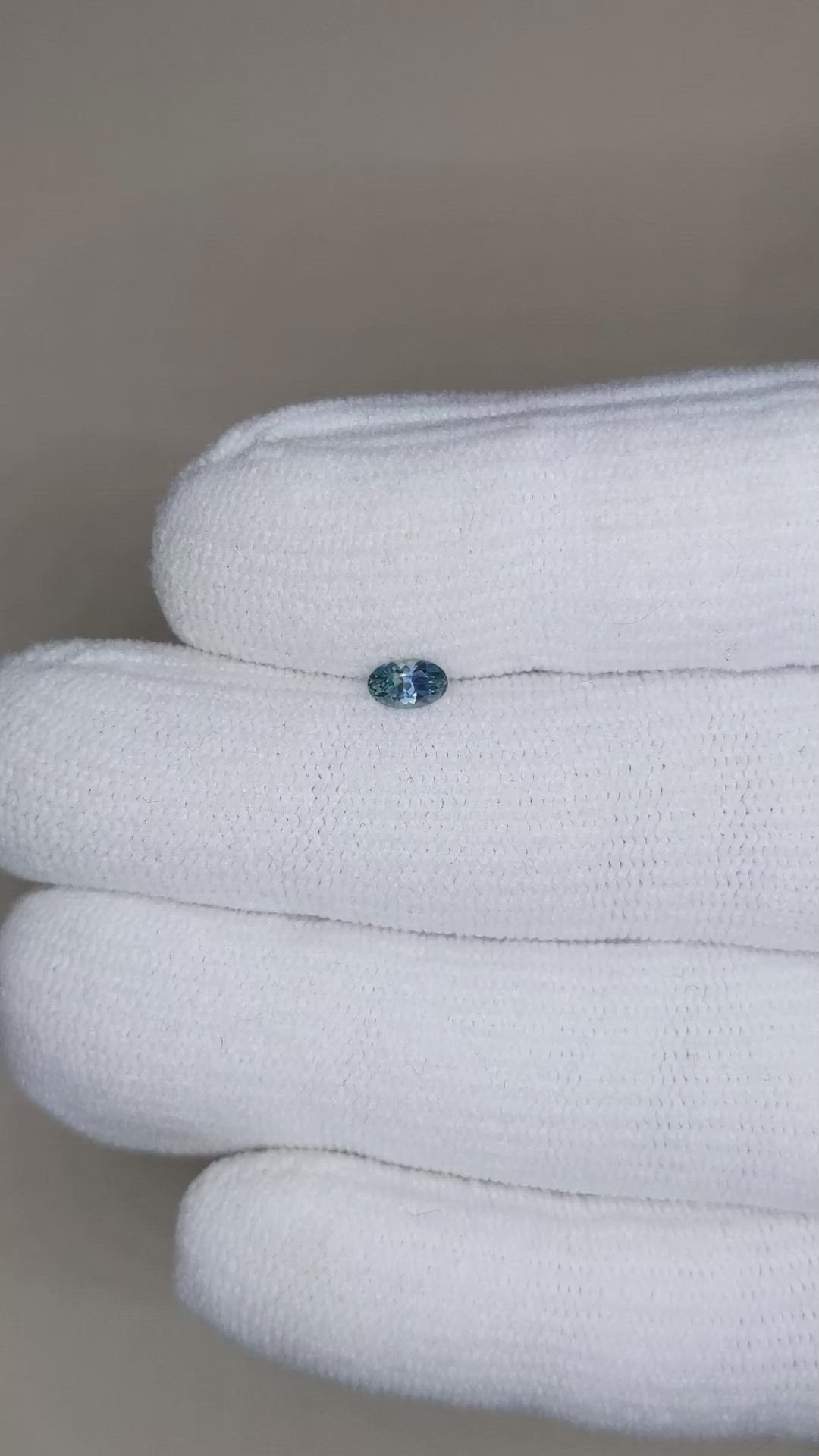 0.28 Ct. Blue Sapphire from Montana Size Video