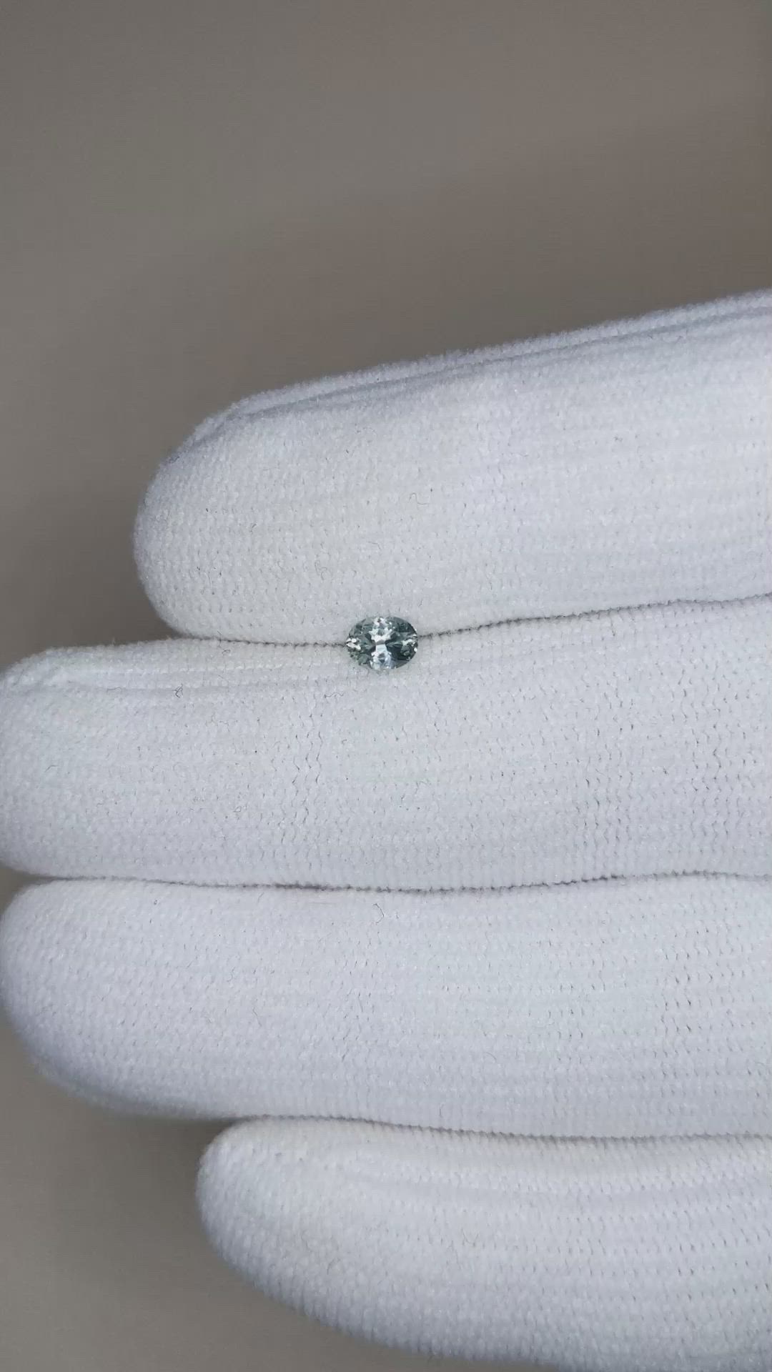 0.28 Ct. Bluish Grey Sapphire from Montana Size Video