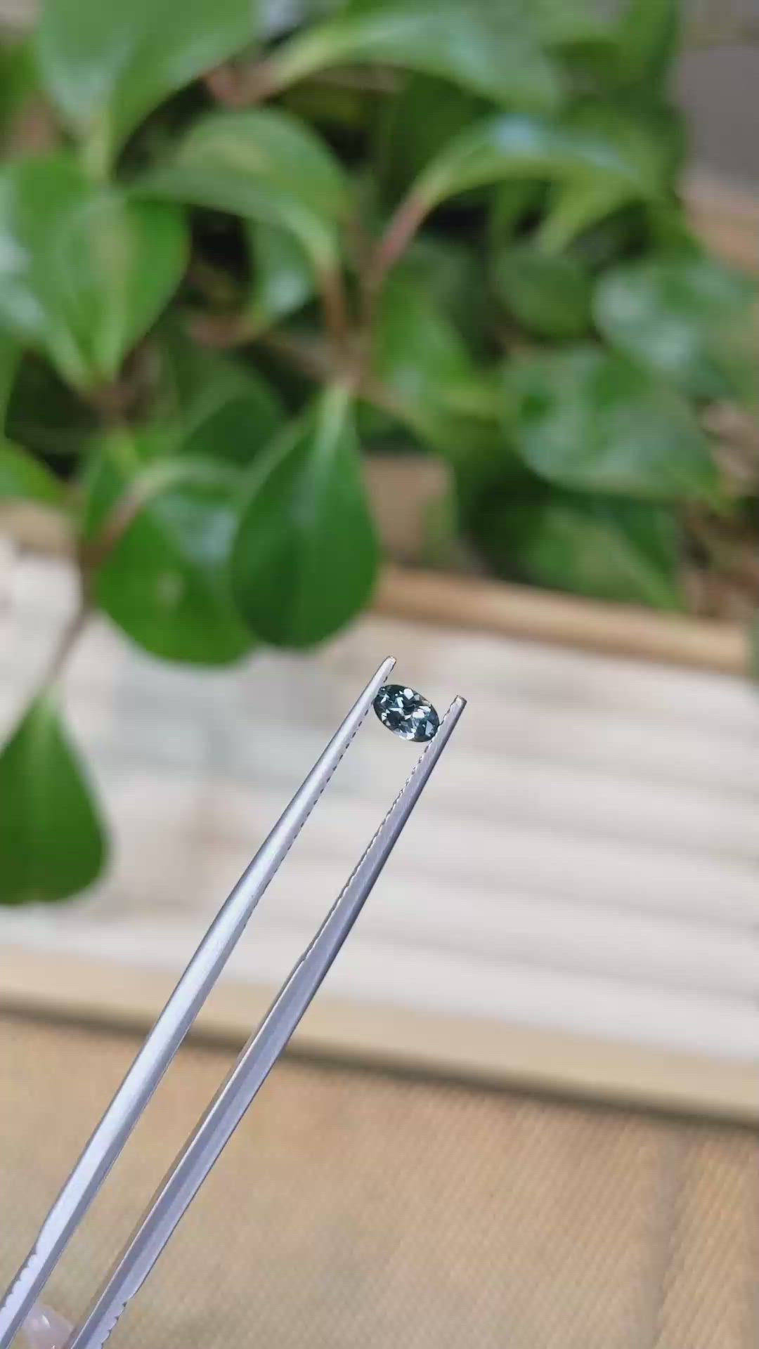 0.29 Ct. Bluish Green Sapphire from Montana Size Video