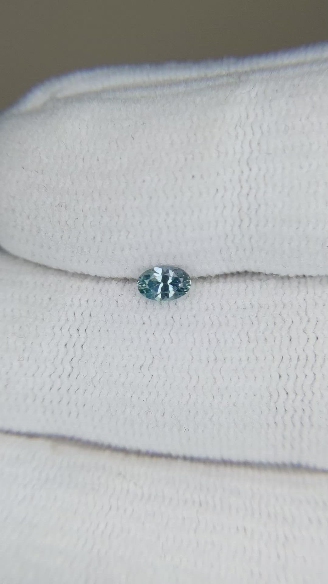 0.29 Ct. Greenish Blue Sapphire from Montana Size Video