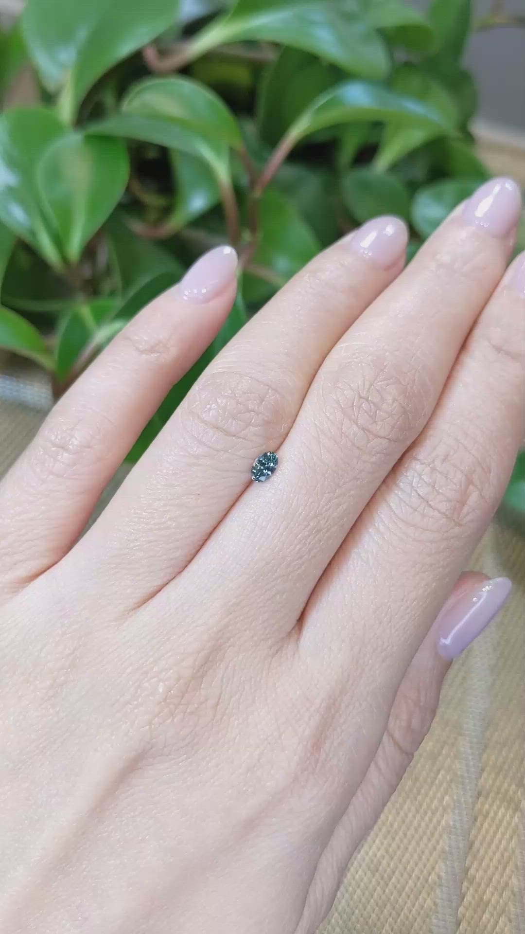 0.29 Ct. Greenish Blue Sapphire from Montana Size Video