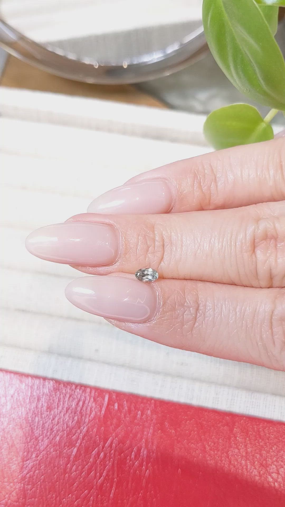 0.30 Ct. Green Sapphire from Montana Size Video