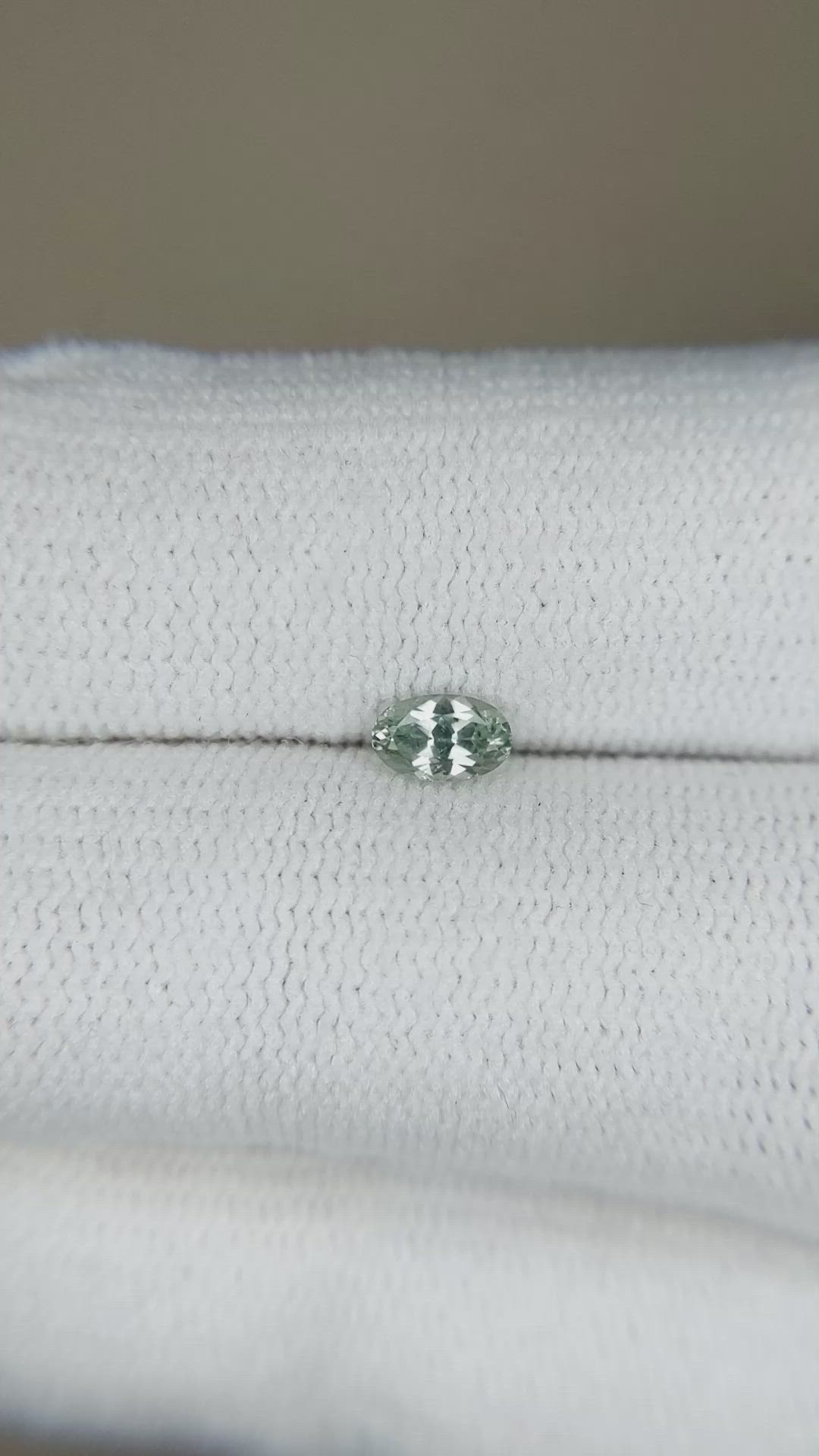 0.30 Ct. Green Sapphire from Montana Size Video